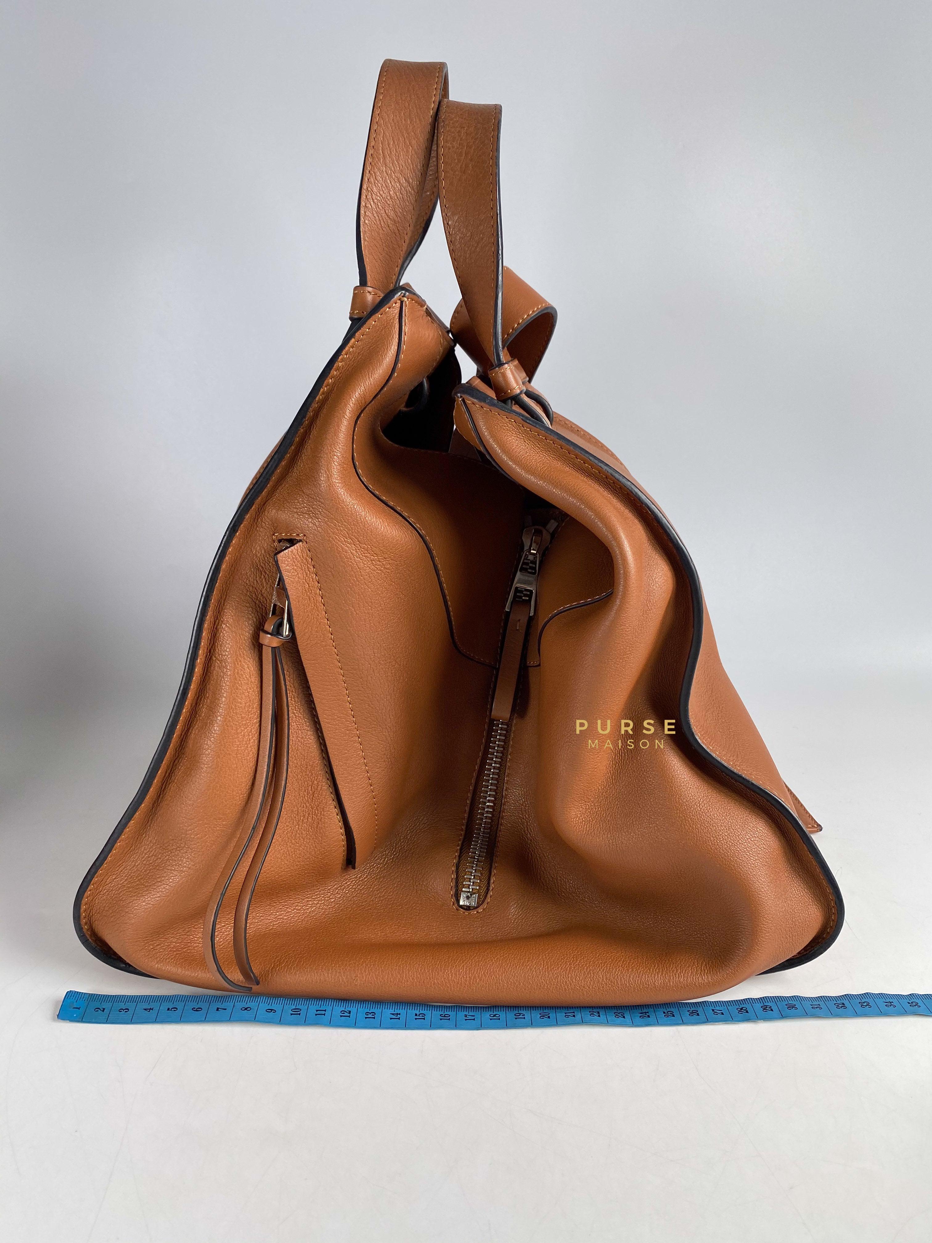 Loewe Large Hammock Bag Brown Soft Grained Calfskin | Purse Maison Luxury Bags Shop