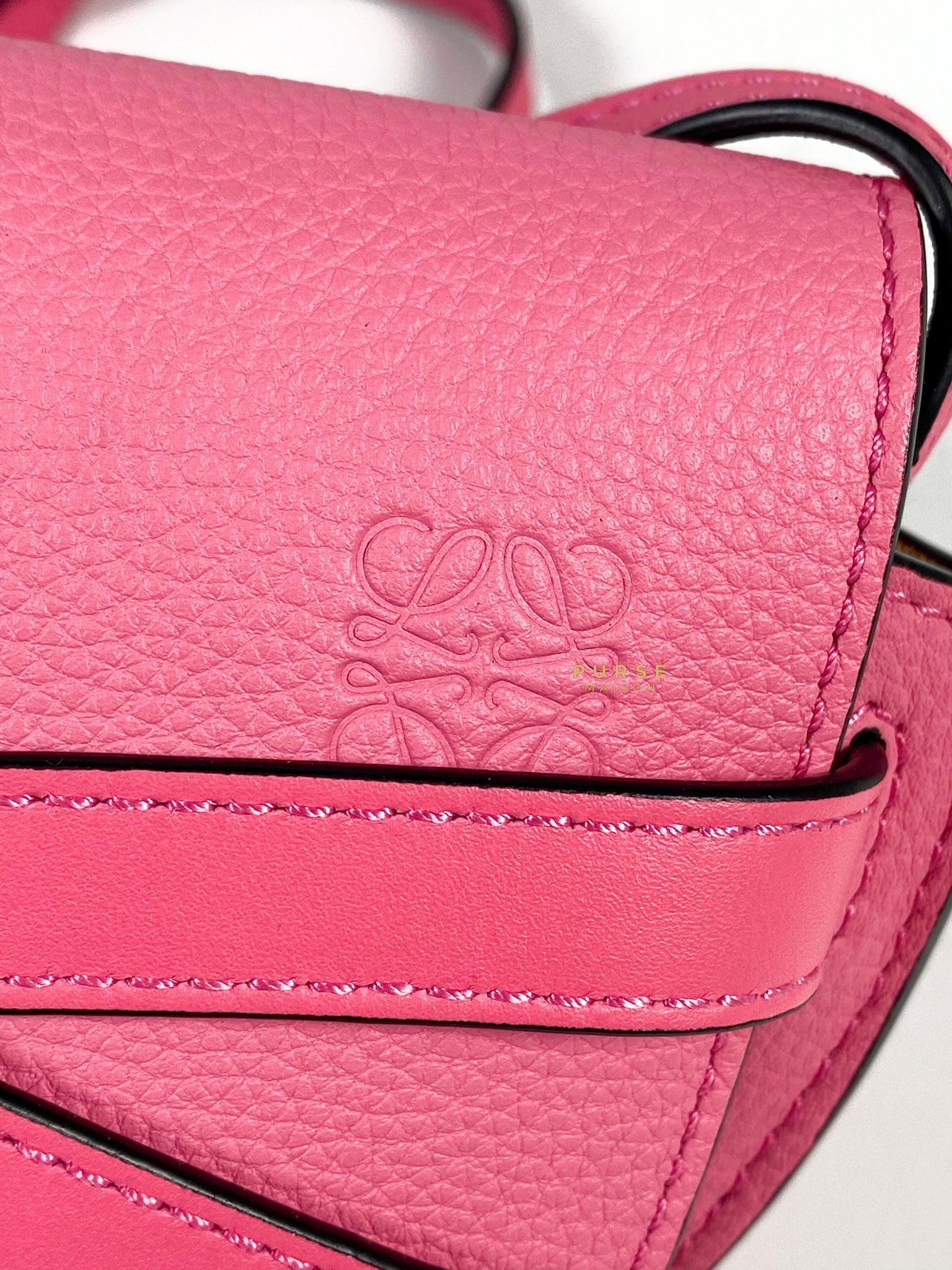 Loewe Mini Gate Cherry Pink Leather Cross Body Bag