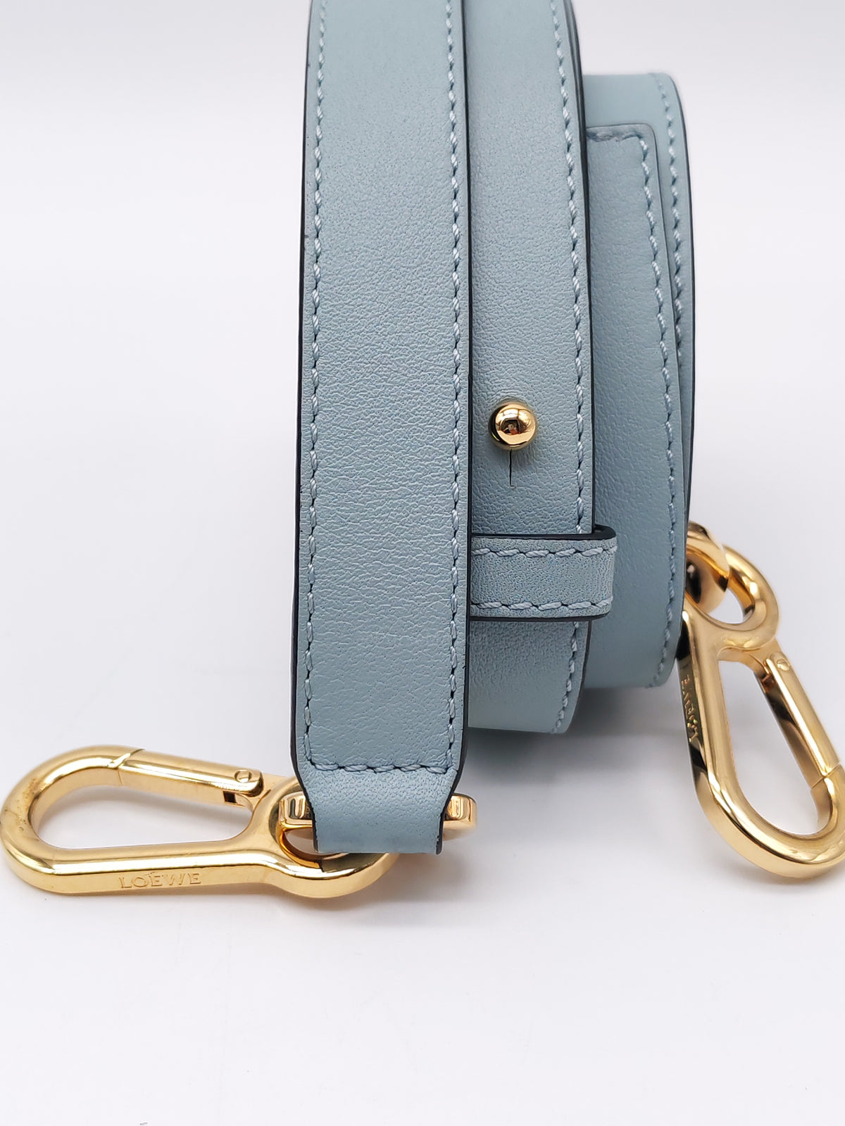 Loewe Puzzle Bag Medium in Tricolor Blue Calfskin Leather and Light Gold Hardware | Purse Maison Luxury Bags Shop