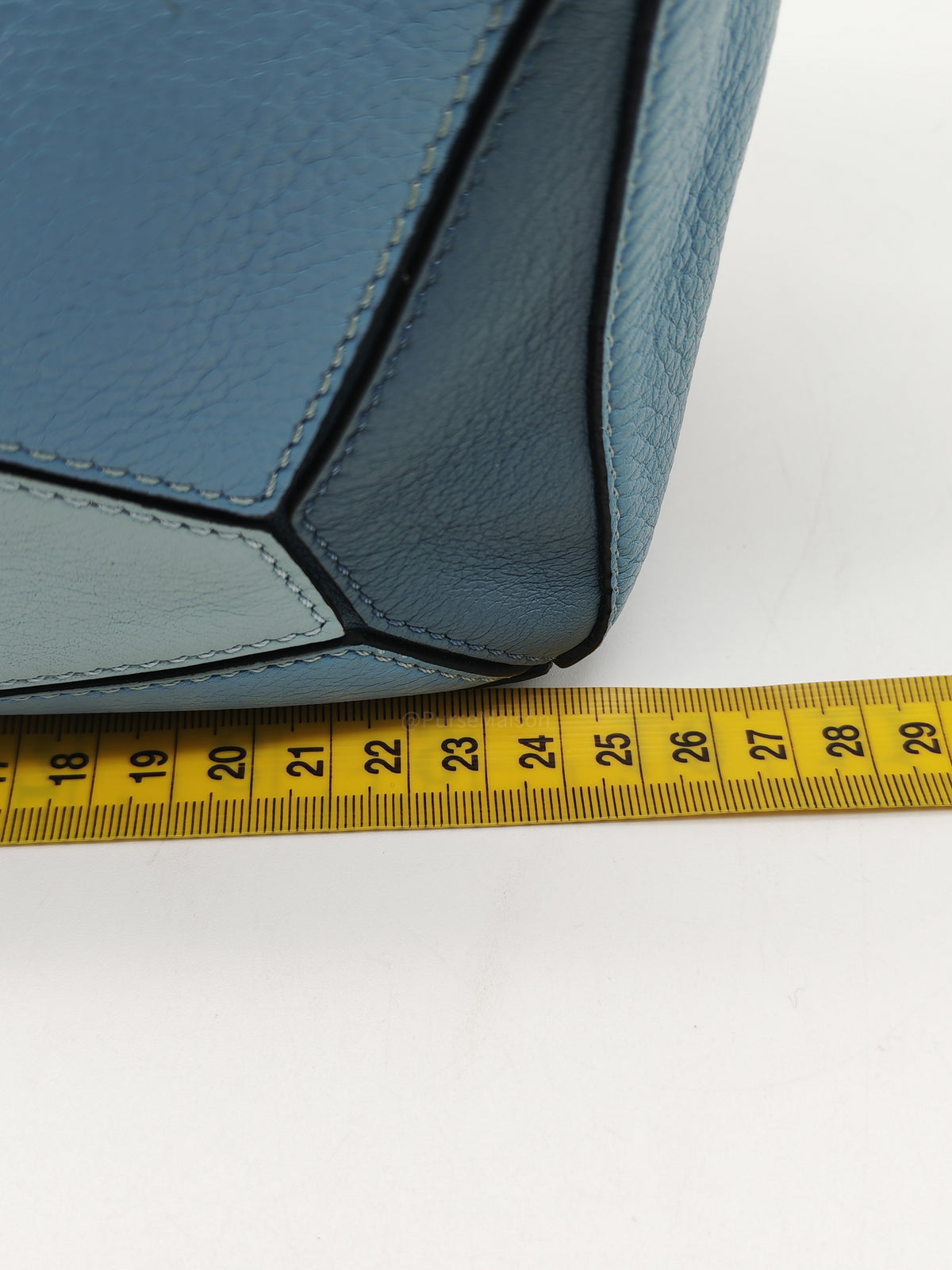Loewe Puzzle Bag Medium in Tricolor Blue Calfskin Leather and Light Gold Hardware | Purse Maison Luxury Bags Shop