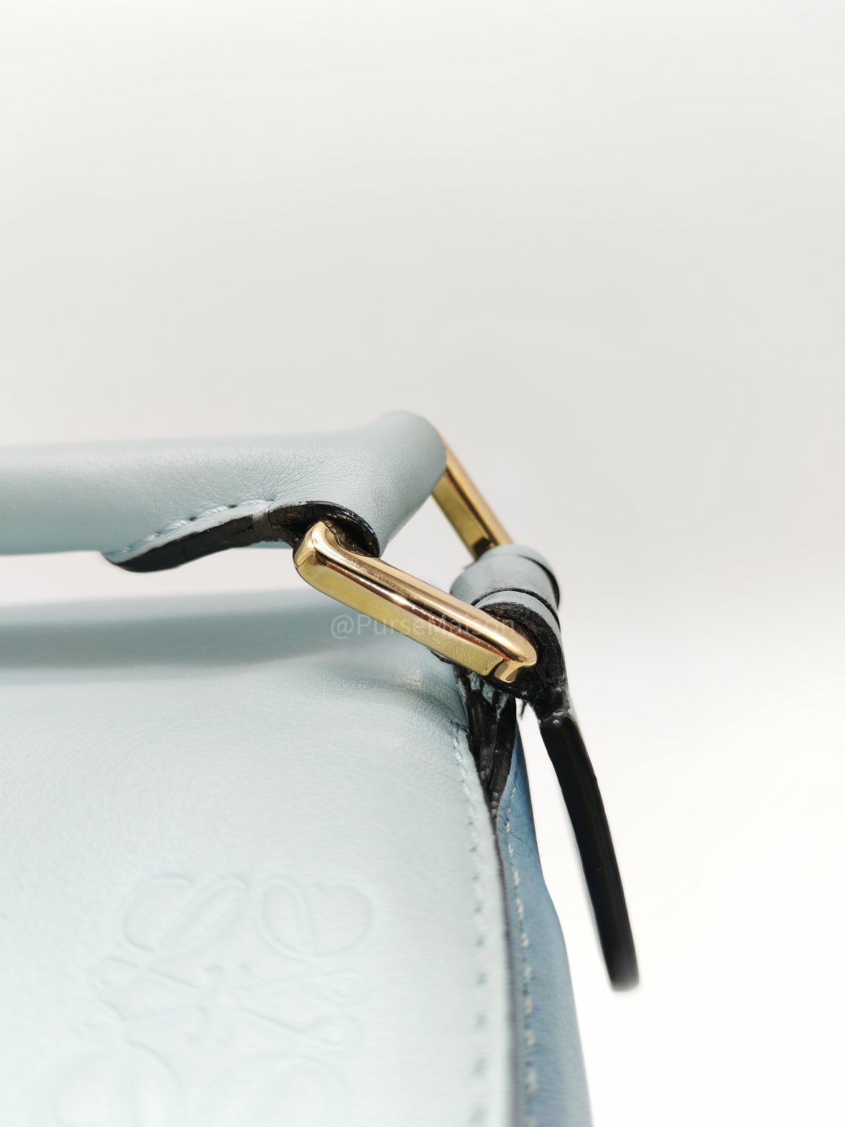Loewe Puzzle Bag Small in Multi-tone Blue/Aqua Colorway Calfskin Leather and Gold Hardware | Purse Maison Luxury Bags Shop