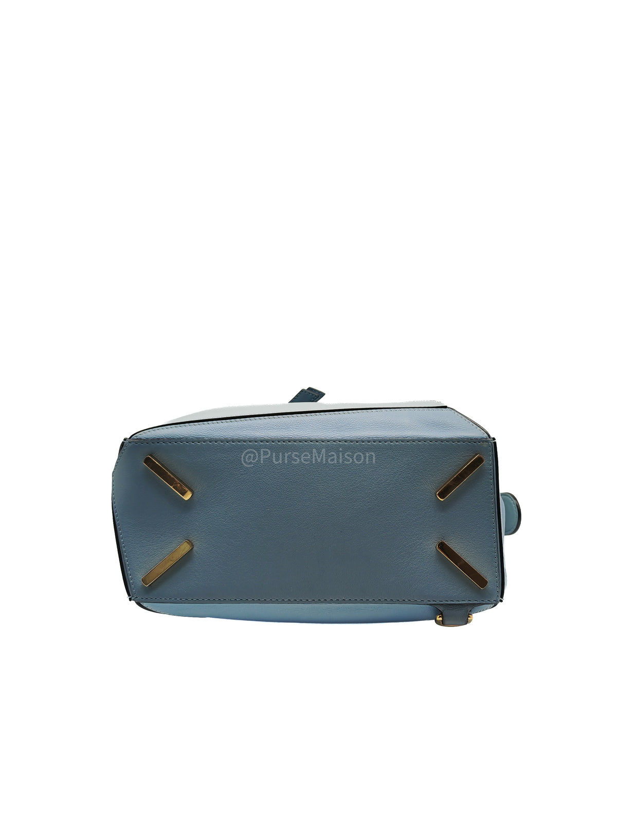 Loewe Puzzle Bag Small in Multi-tone Blue/Aqua Colorway Calfskin Leather and Gold Hardware | Purse Maison Luxury Bags Shop