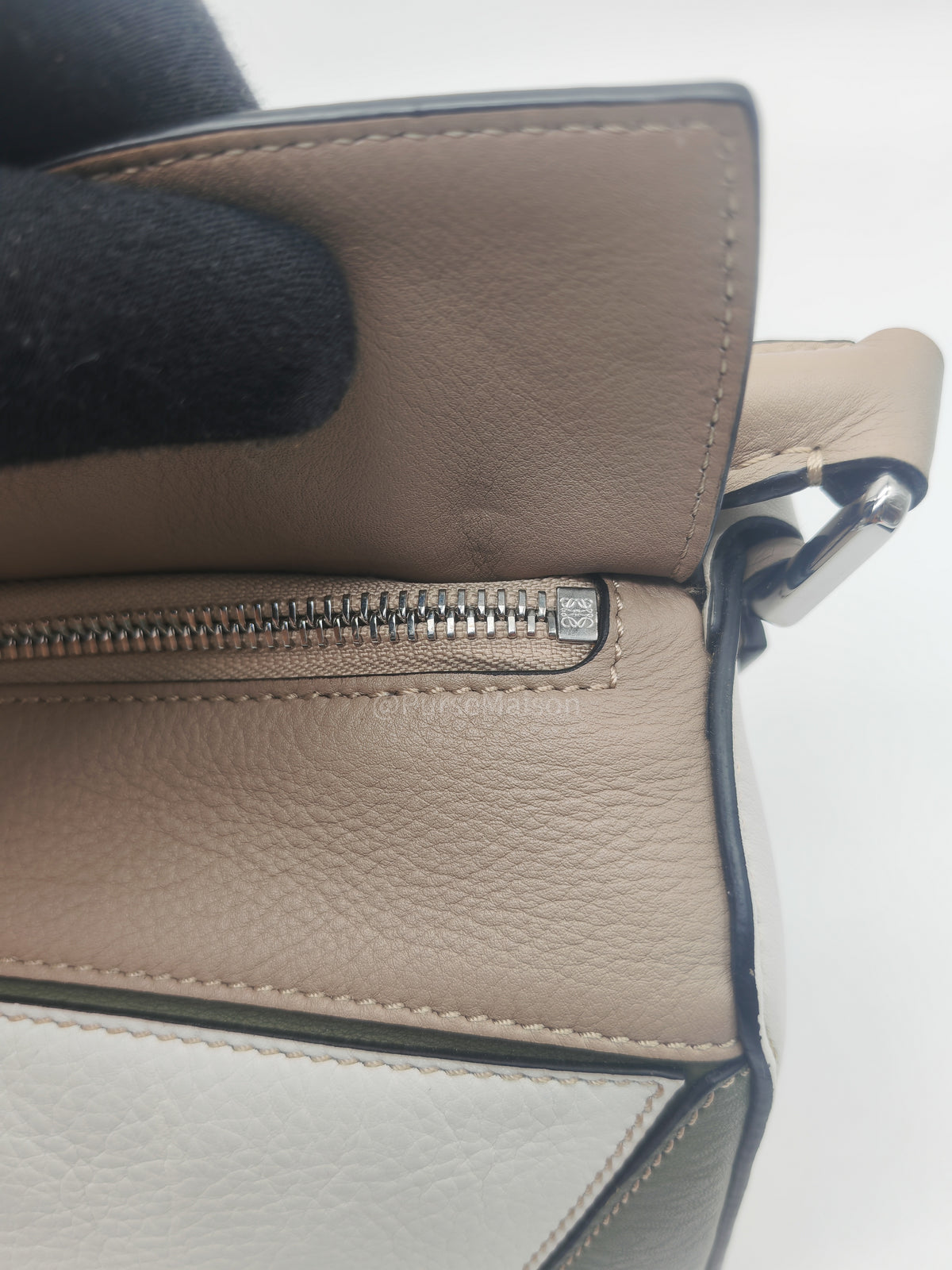 Loewe Puzzle Bag Small in Tricolor Calfskin Leather and Silver Hardware | Purse Maison Luxury Bags Shop