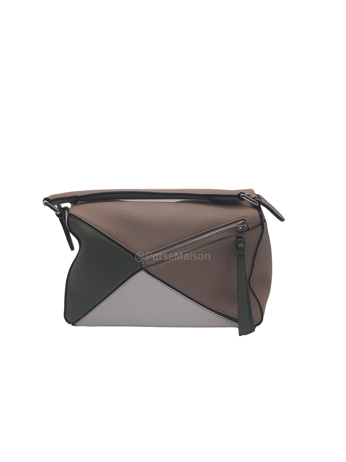 Loewe Puzzle Bag Small in Tricolor Calfskin Leather and Silver Hardware | Purse Maison Luxury Bags Shop