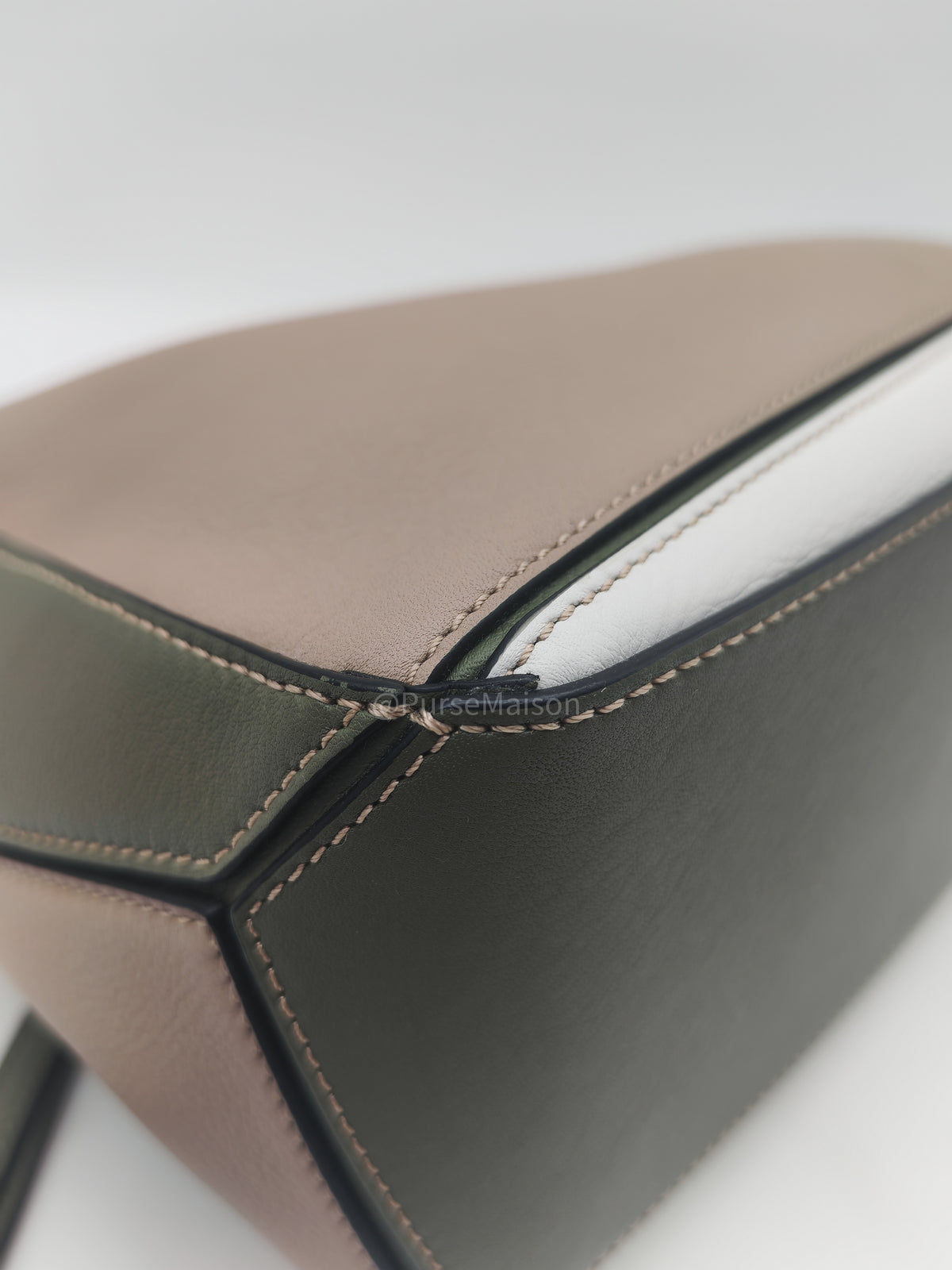 Loewe Puzzle Bag Small in Tricolor Calfskin Leather and Silver Hardware | Purse Maison Luxury Bags Shop