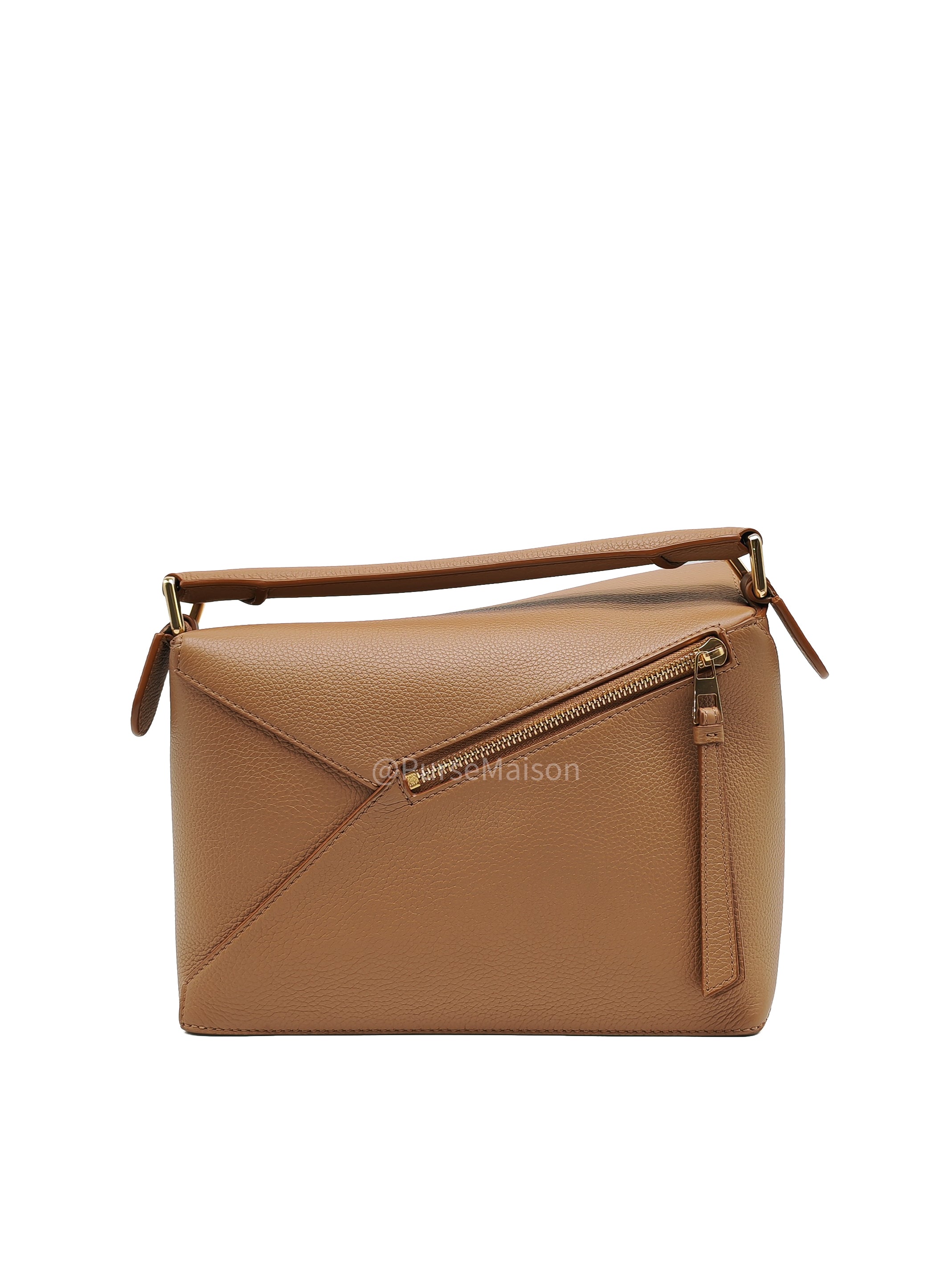 Loewe Puzzle Edge Small in Toffee Grained Calfskin Leather Shoulder Bag | Purse Maison Luxury Bags Shop