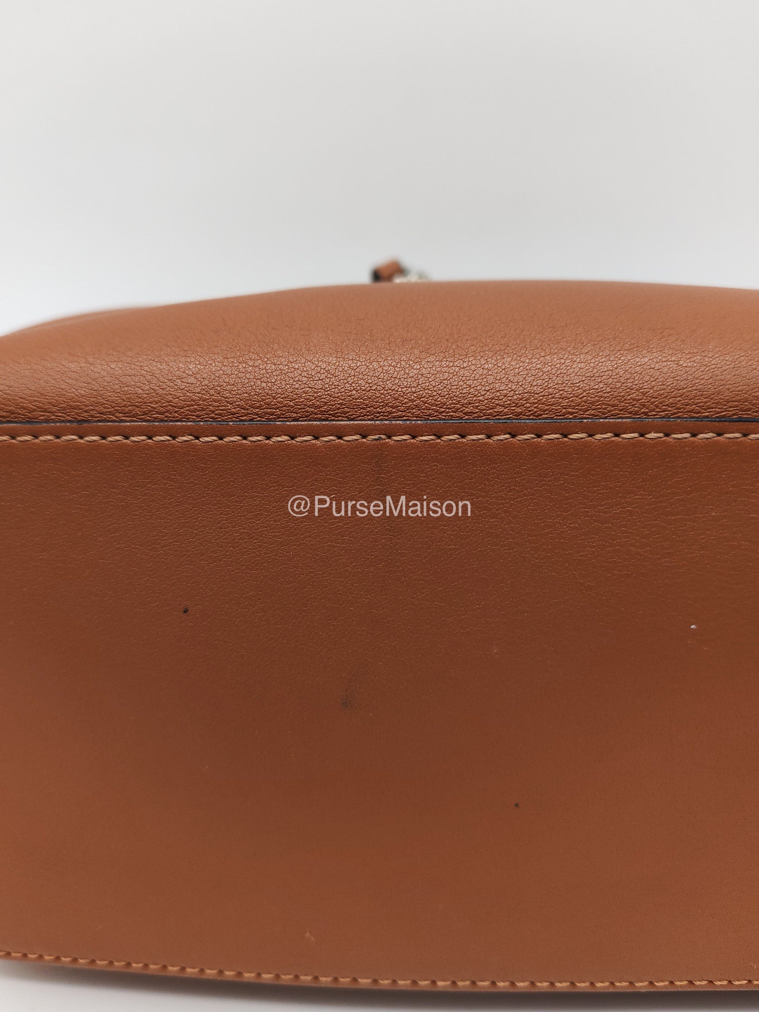 Loewe Puzzle Small Bag in Tan Calfskin Leather and Silver Hardware | Purse Maison Luxury Bags Shop