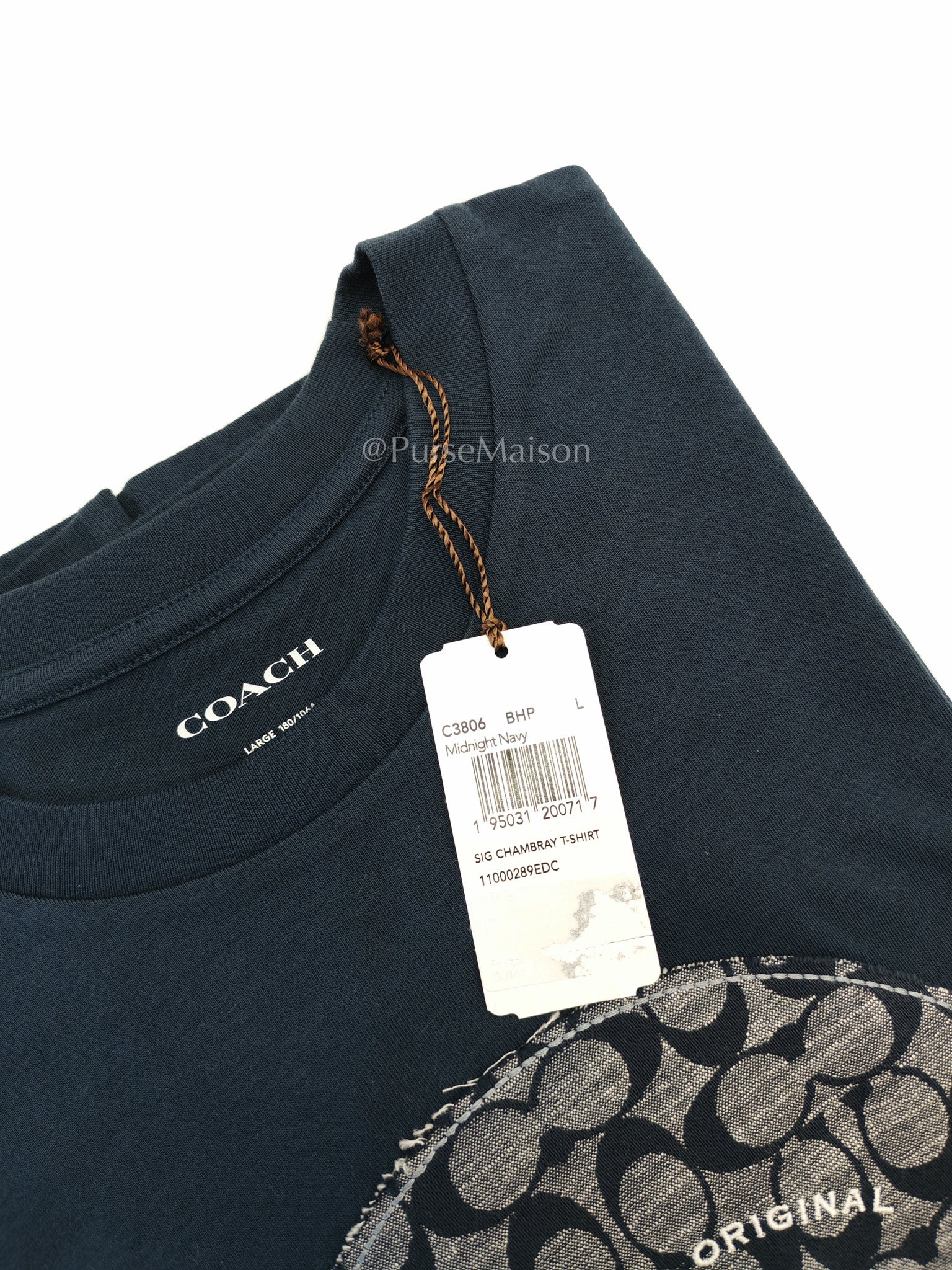 Logo Dark Blue Cotton T-Shirt Size L | Purse Maison Luxury Bags Shop
