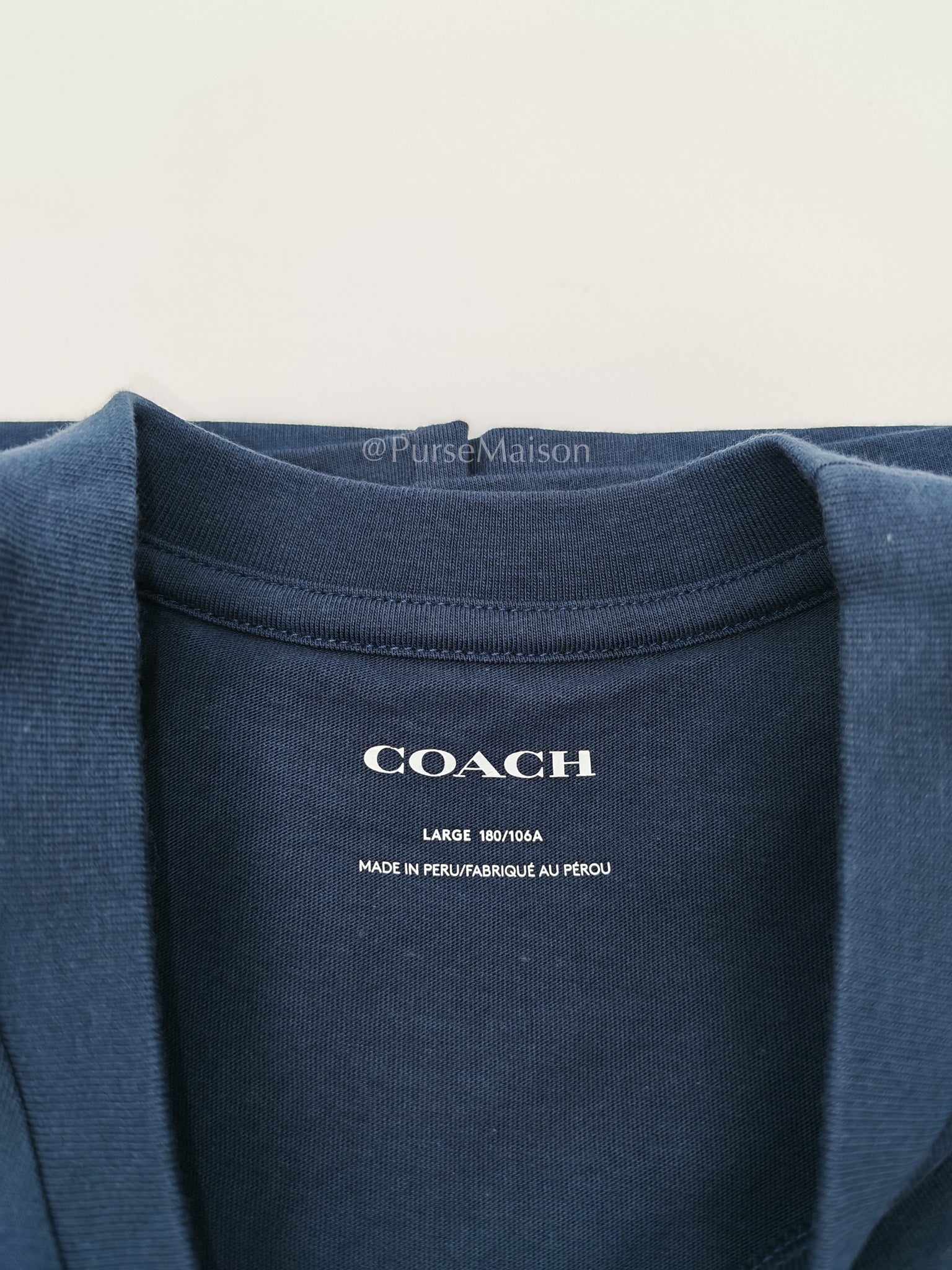 Logo Dark Blue Cotton T-Shirt Size L | Purse Maison Luxury Bags Shop