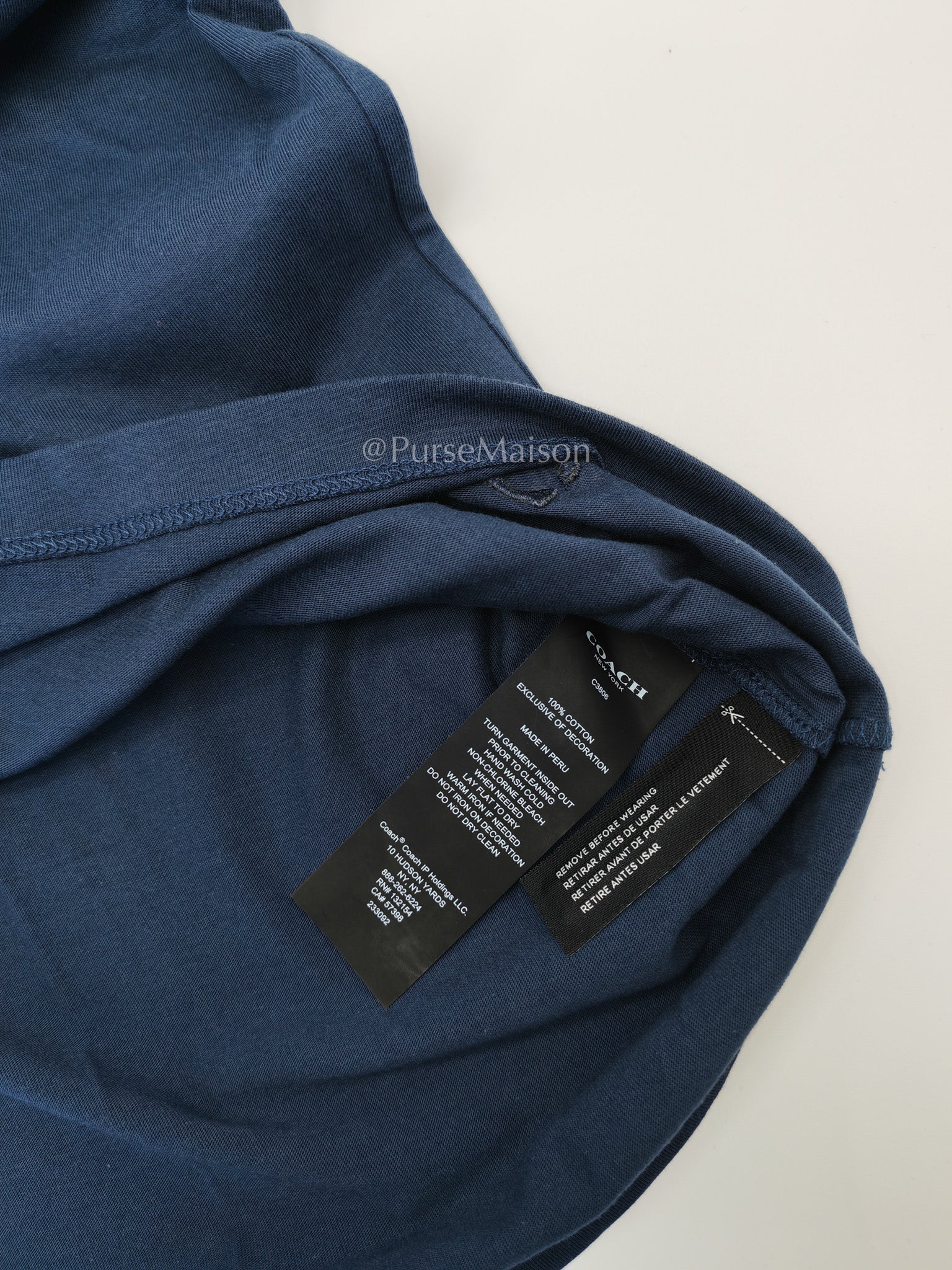 Logo Dark Blue Cotton T-Shirt Size L | Purse Maison Luxury Bags Shop