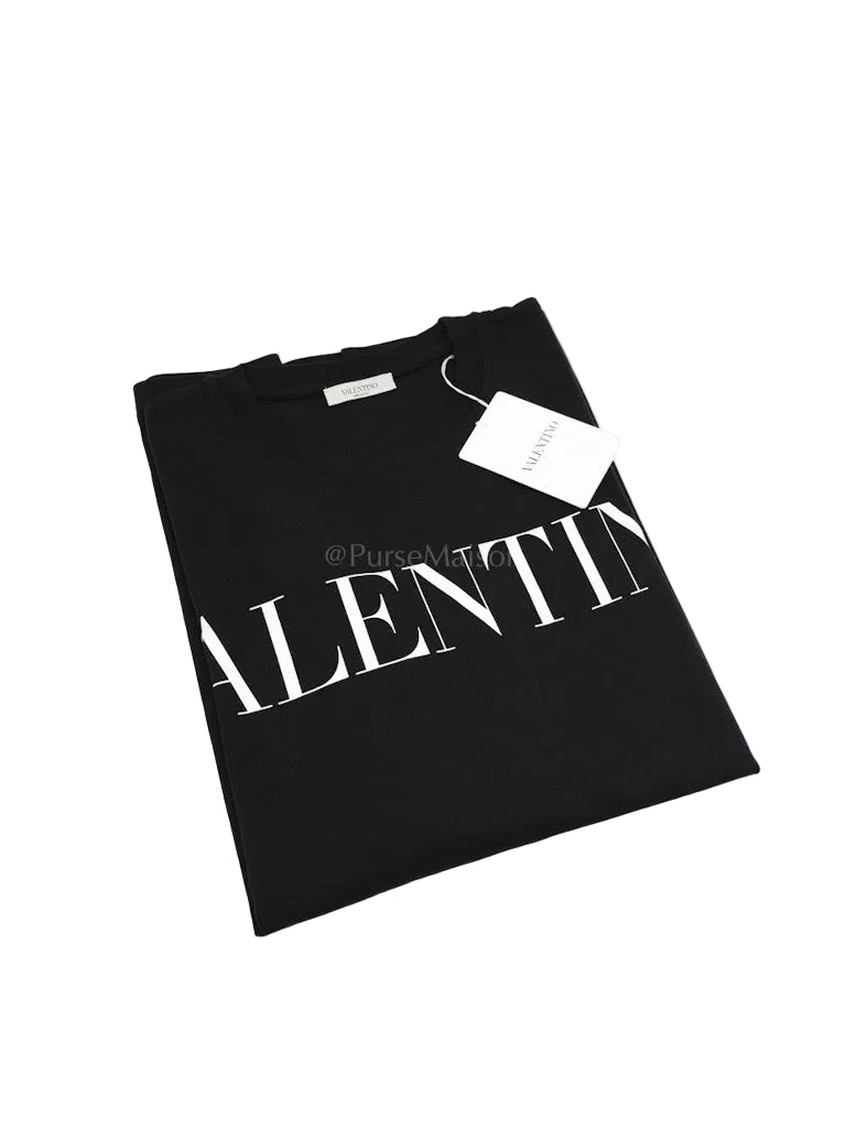 Logo T-shirt in Black Cotton Size Large | Purse Maison Luxury Bags Shop