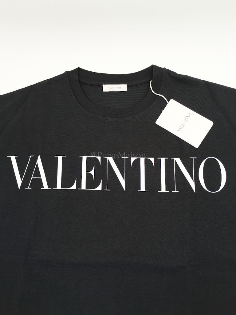 Logo T-shirt in Black Cotton Size Large | Purse Maison Luxury Bags Shop