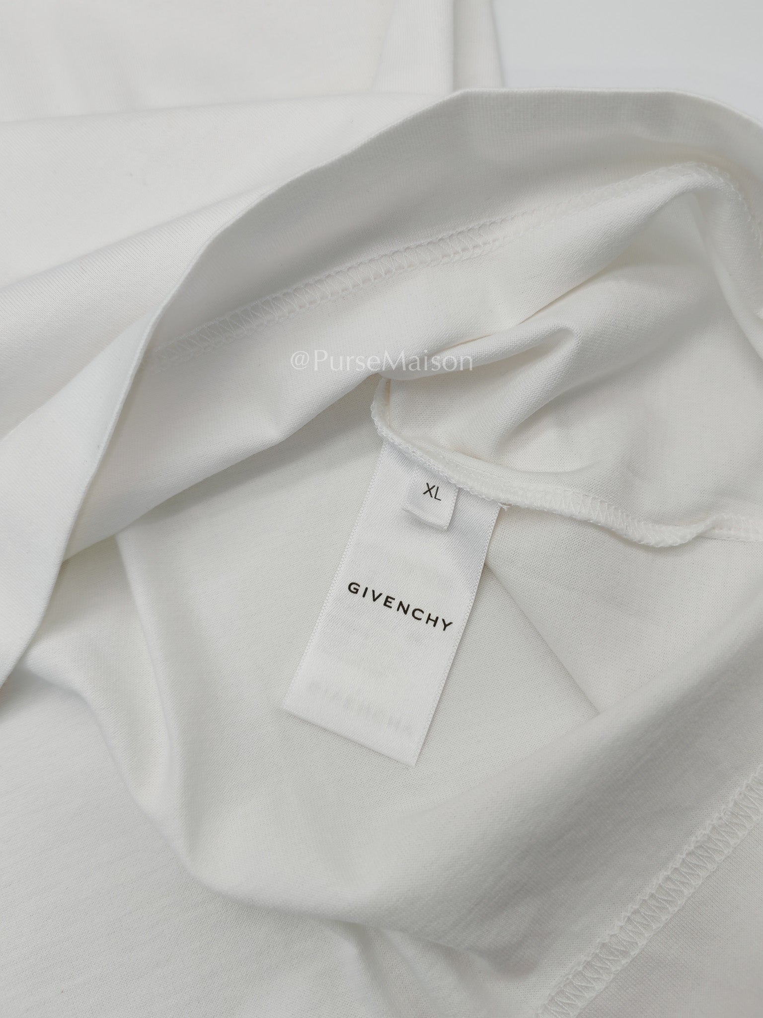 Logo White T-Shirt for Men Size XL | Purse Maison Luxury Bags Shop