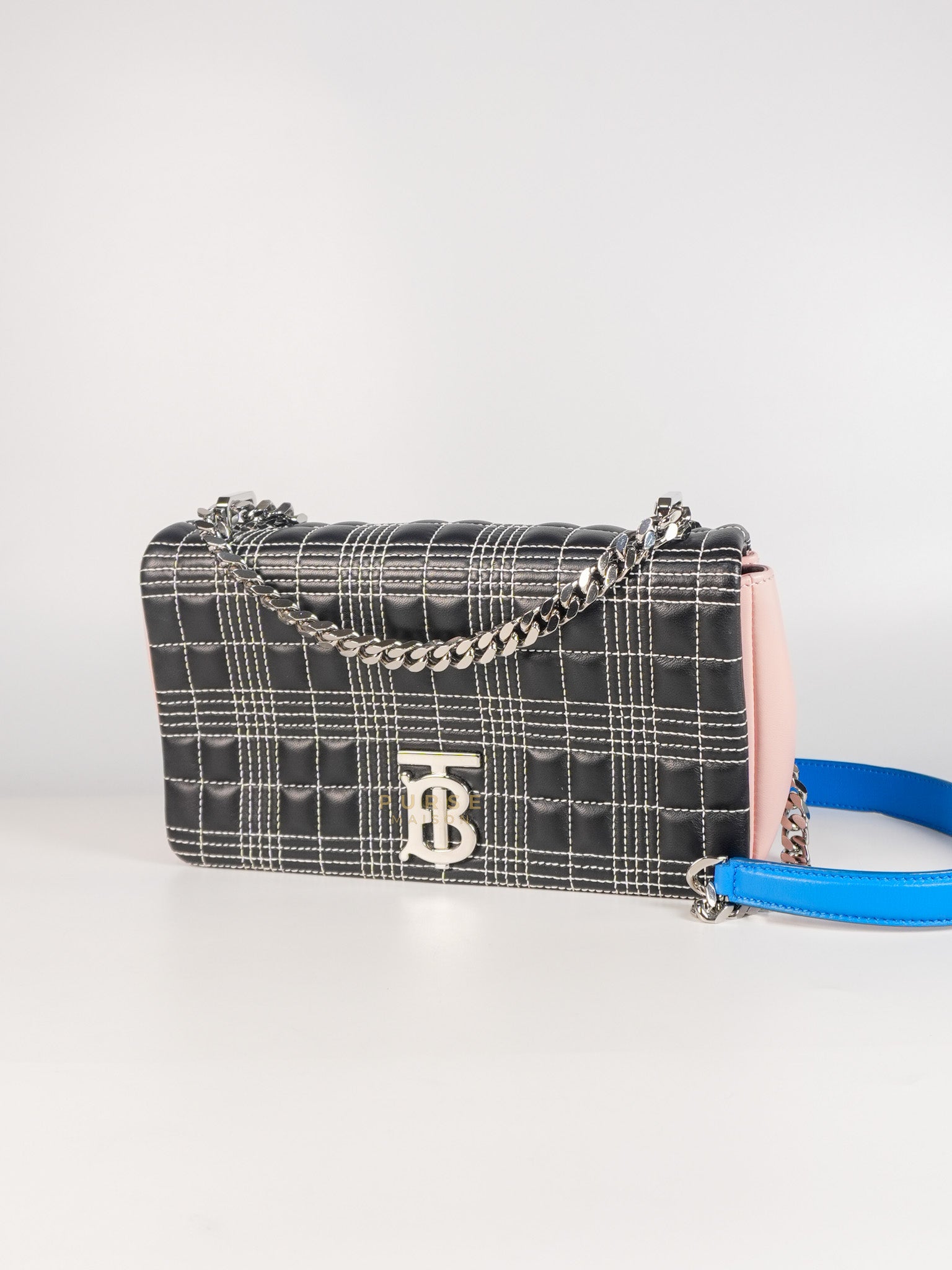 Lola Tri-Color in Pink & in Lambskin Leather Chain Bag | Purse Maison Luxury Bags Shop