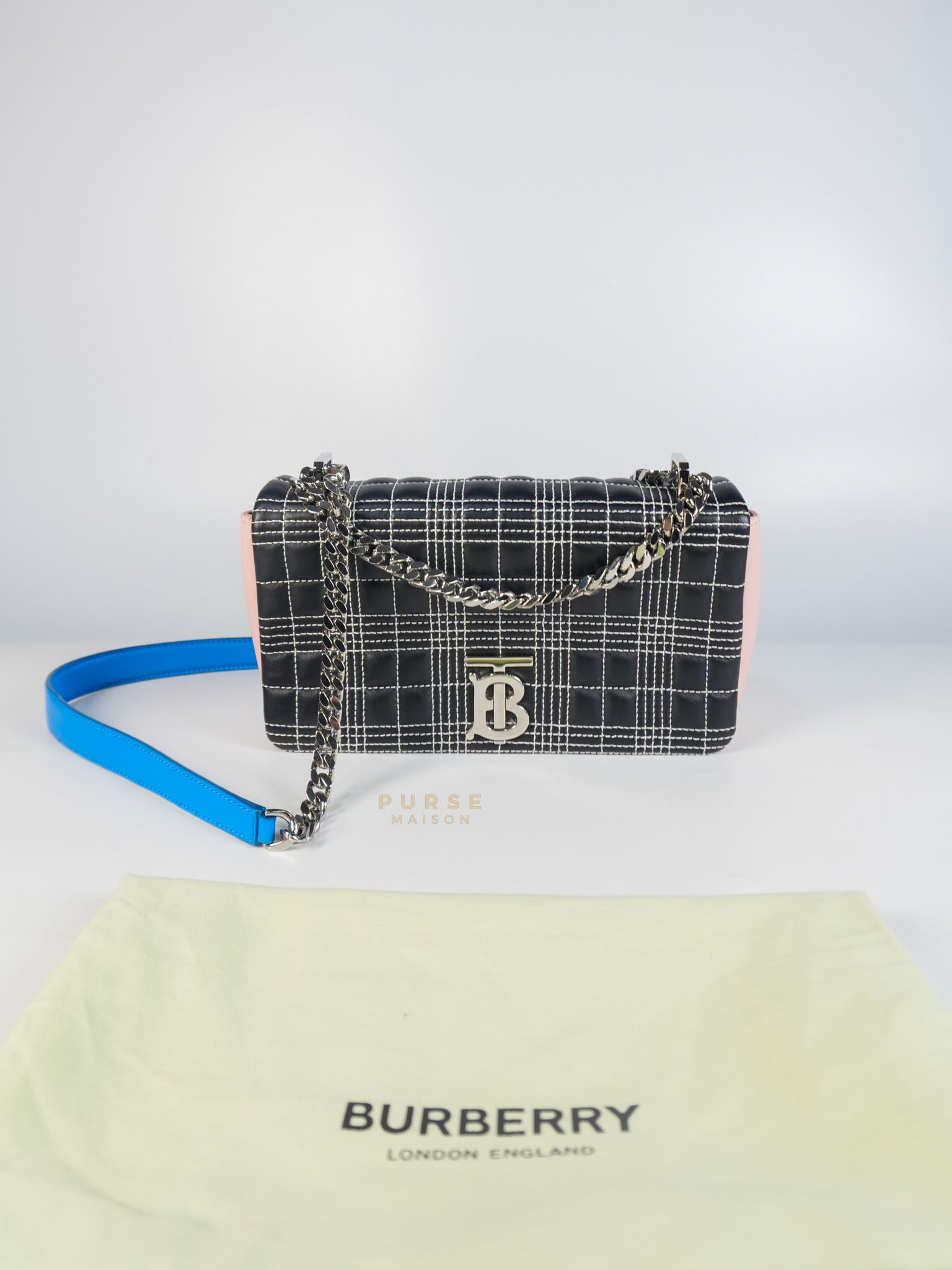 Lola Tri-Color in Pink & in Lambskin Leather Chain Bag | Purse Maison Luxury Bags Shop