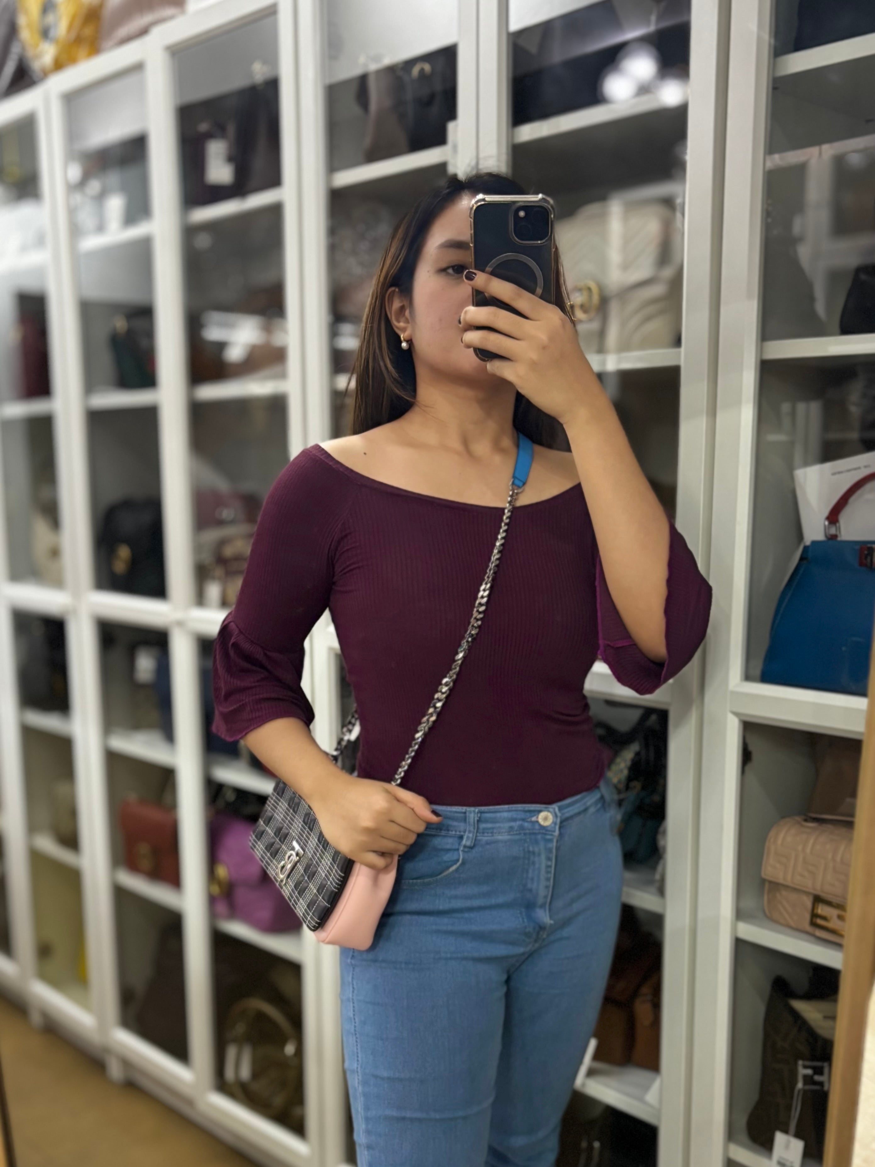 Lola Tri-Color in Pink & in Lambskin Leather Chain Bag | Purse Maison Luxury Bags Shop