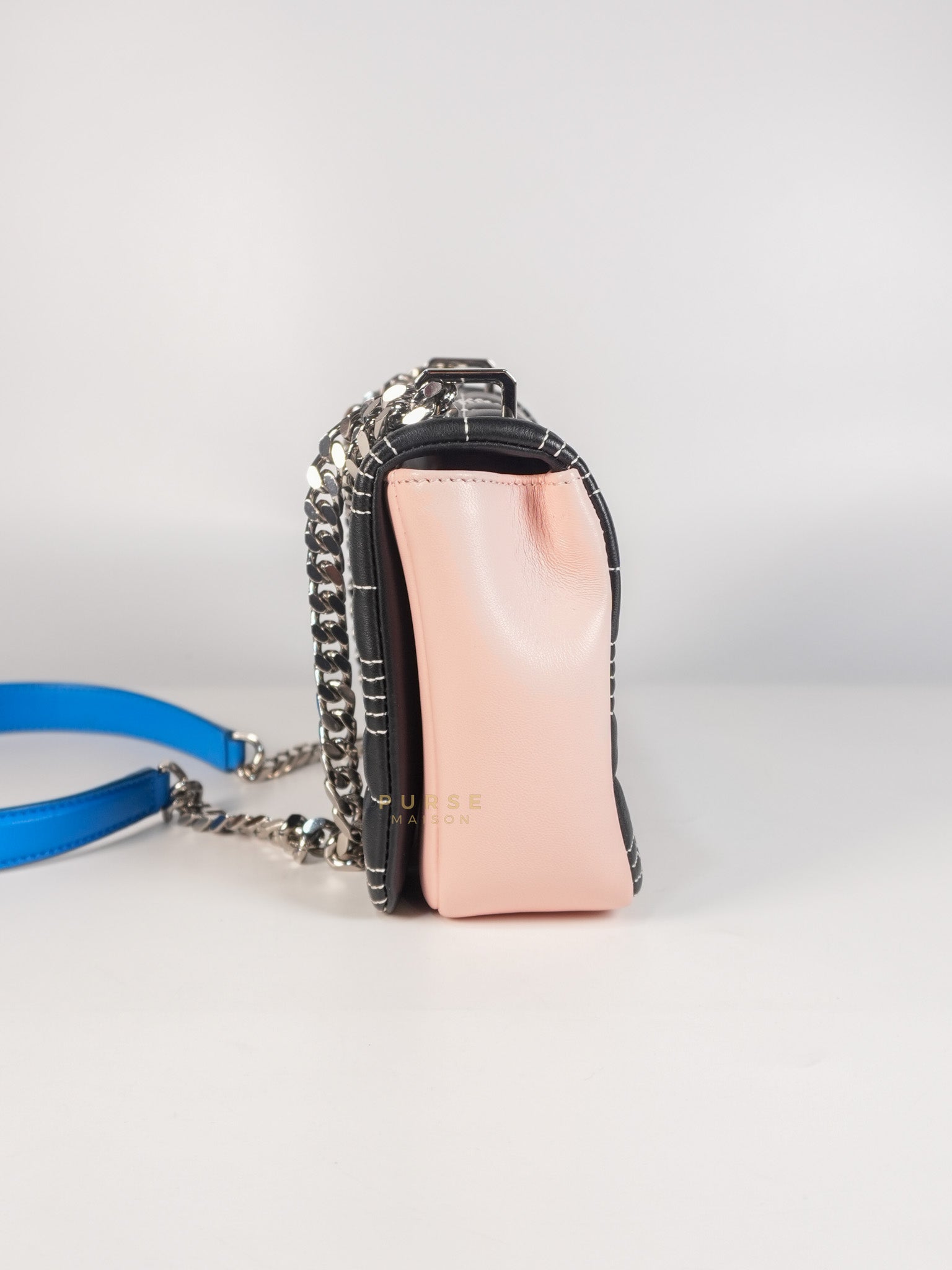 Lola Tri-Color in Pink & in Lambskin Leather Chain Bag | Purse Maison Luxury Bags Shop