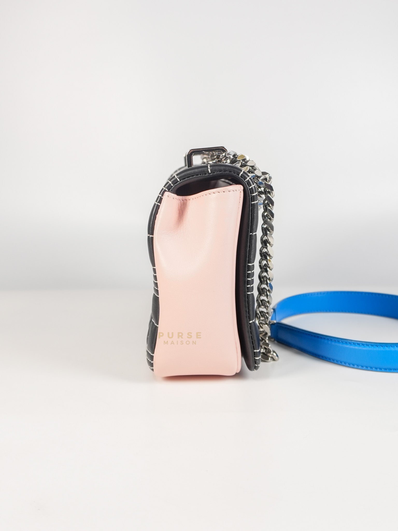Lola Tri-Color in Pink & in Lambskin Leather Chain Bag | Purse Maison Luxury Bags Shop