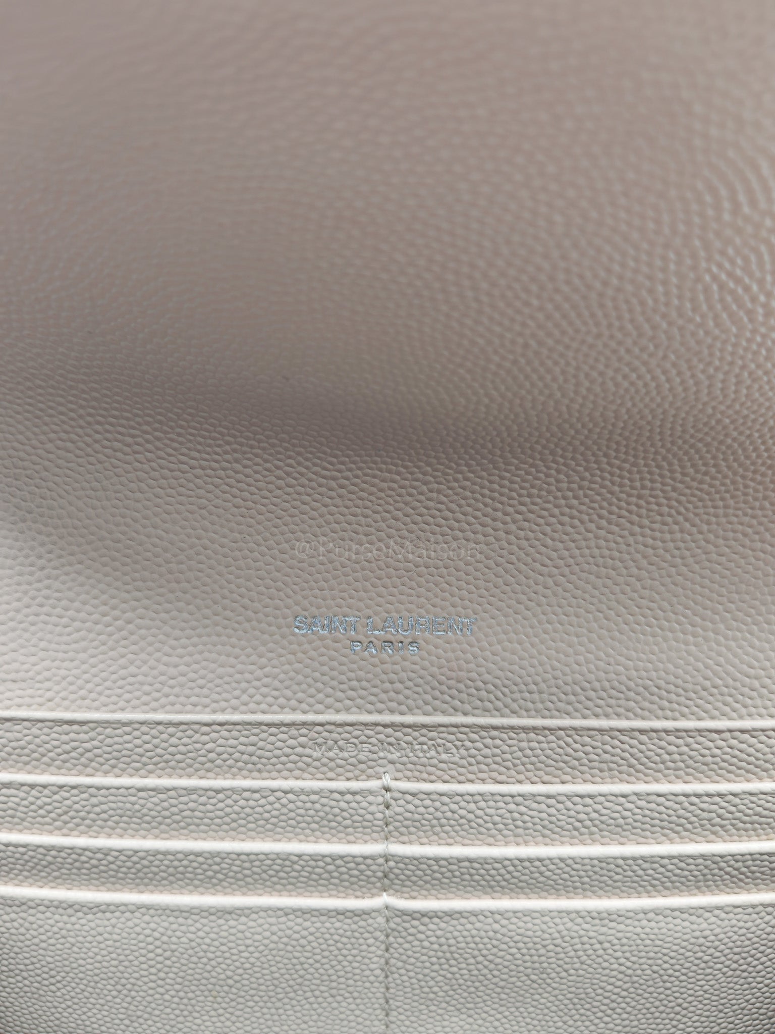 Long Flap Wallet in Nude Pink Grain De Poudre Leather Silver Hardware | Purse Maison Luxury Bags Shop