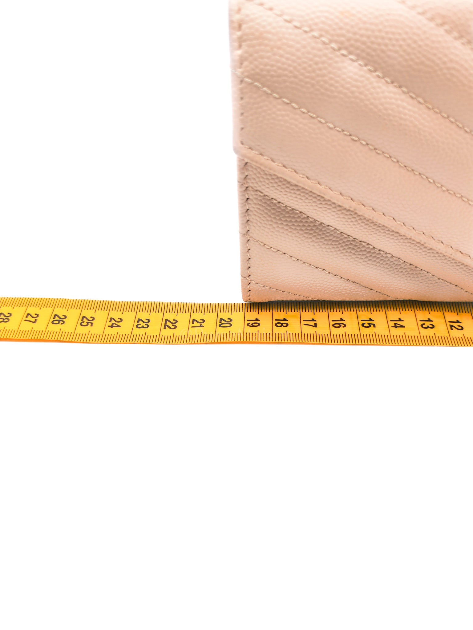 Long Flap Wallet in Nude Pink Grain De Poudre Leather Silver Hardware | Purse Maison Luxury Bags Shop