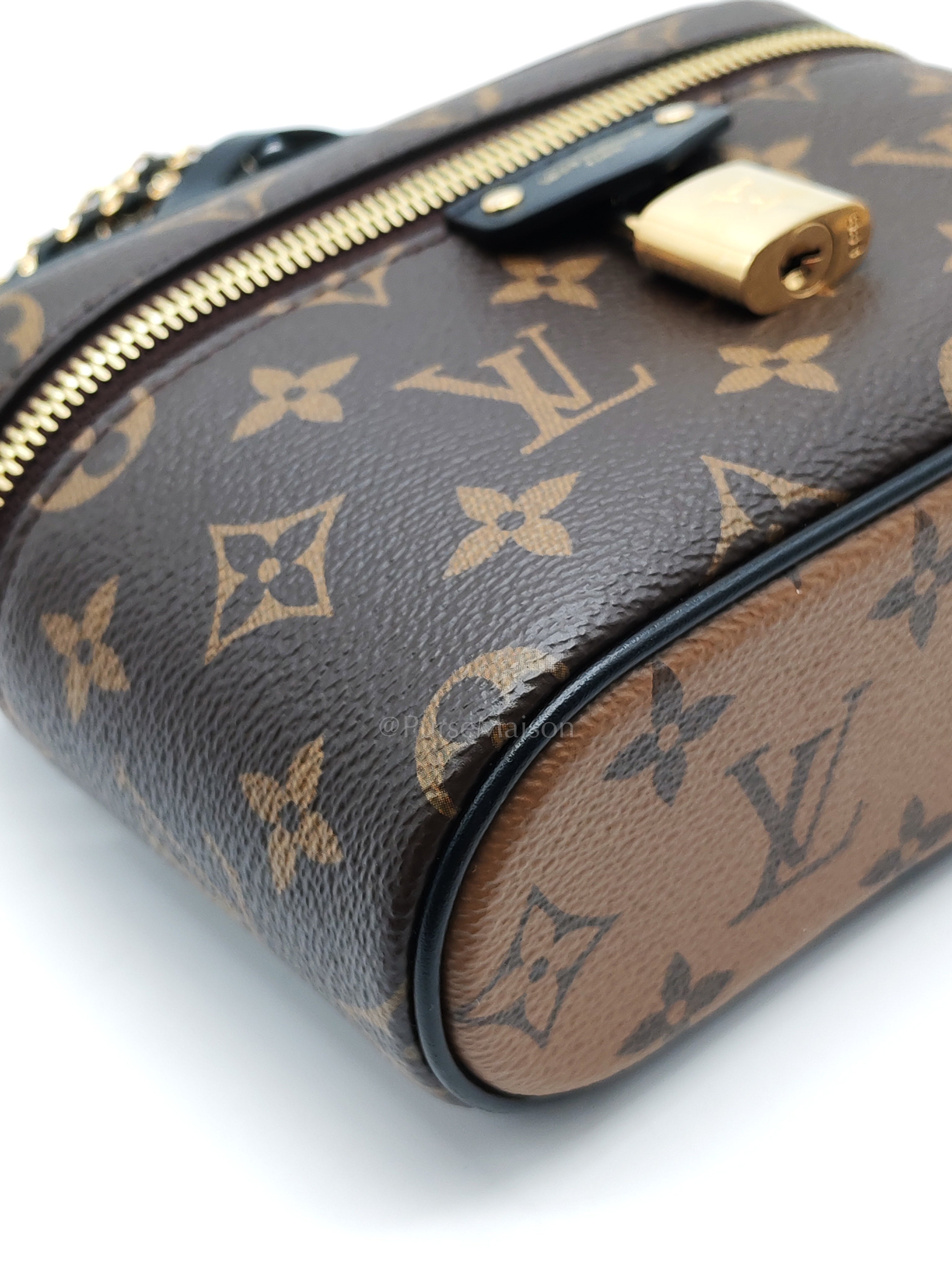 Long Vanity Chain Pouch in Reverse Monogram Canvas Shoulder Bag (Microchip) | Purse Maison Luxury Bags Shop