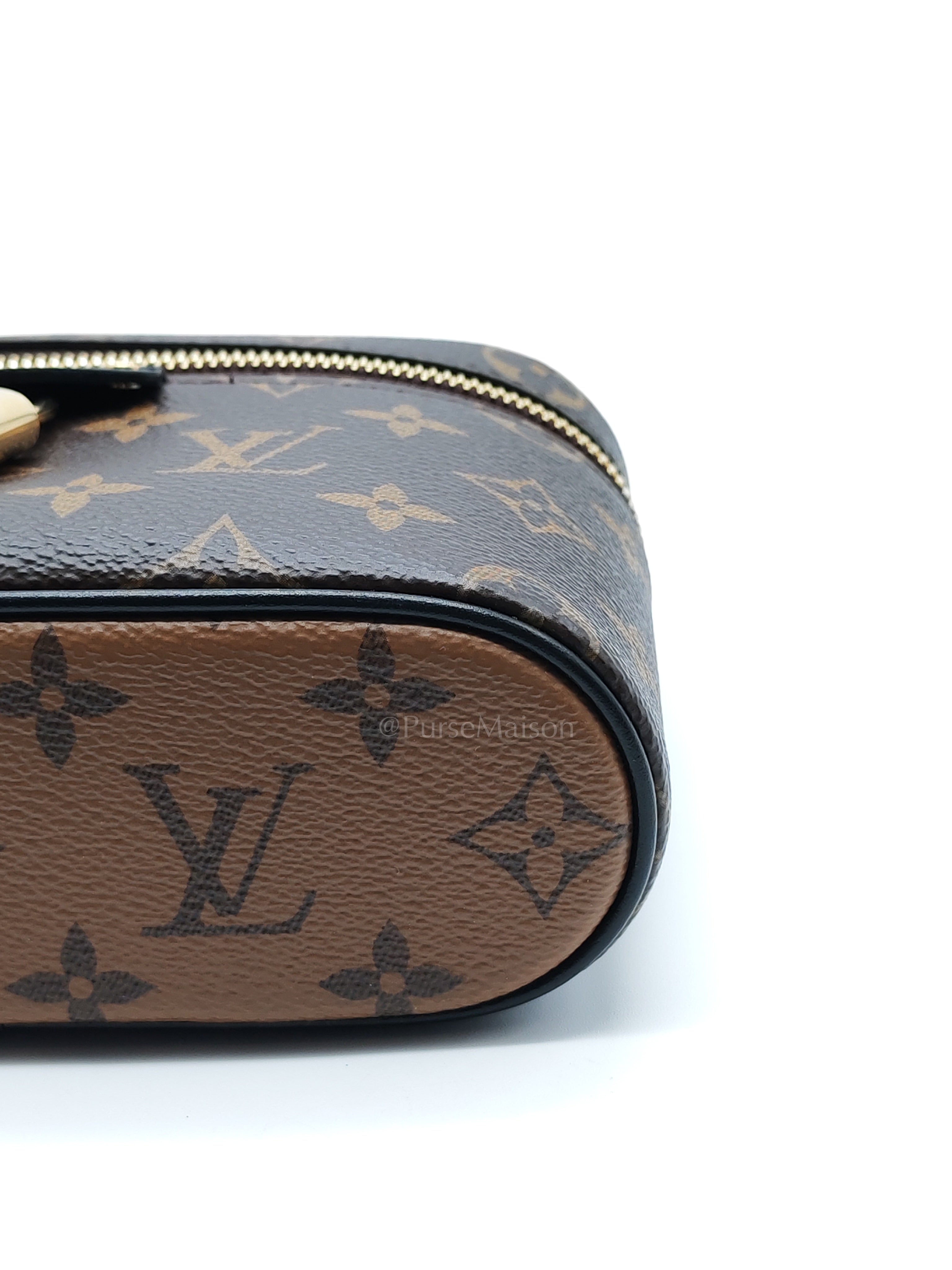 Long Vanity Chain Pouch in Reverse Monogram Canvas Shoulder Bag (Microchip) | Purse Maison Luxury Bags Shop