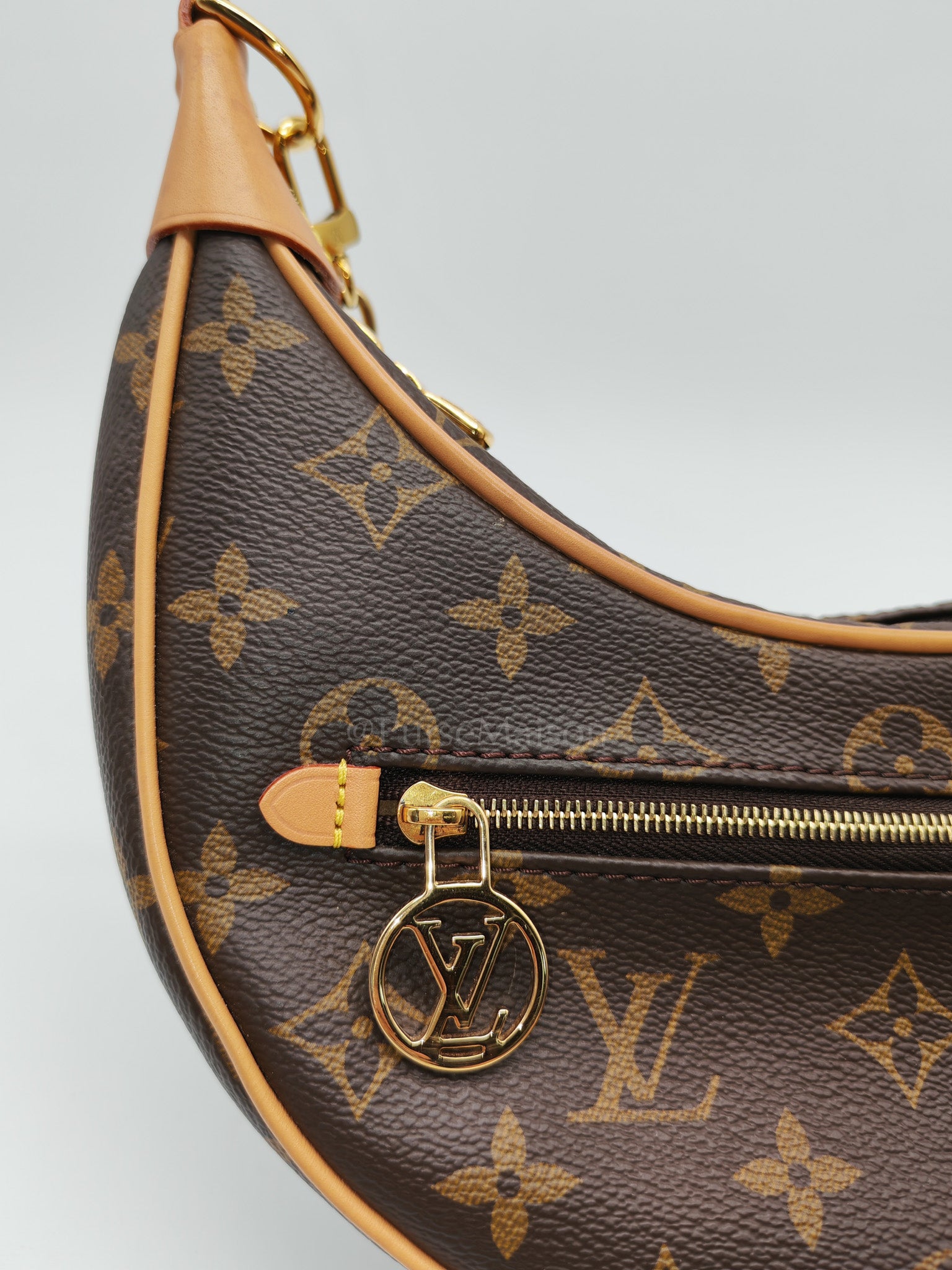 Loop Handbag in Monogram Canvas & Gold Hardware Microchip | Purse Maison Luxury Bags Shop