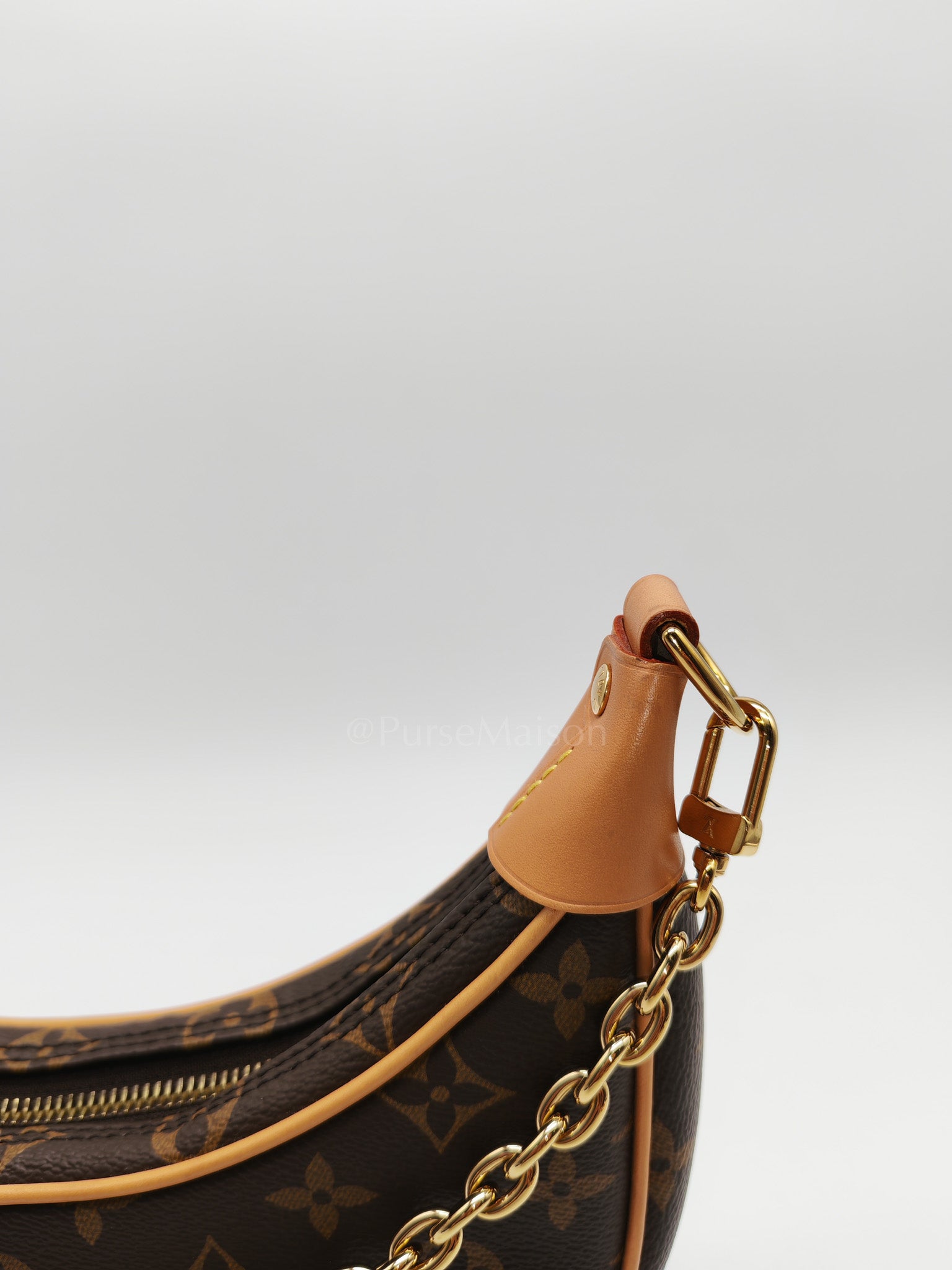 Loop Handbag in Monogram Canvas & Gold Hardware Microchip | Purse Maison Luxury Bags Shop