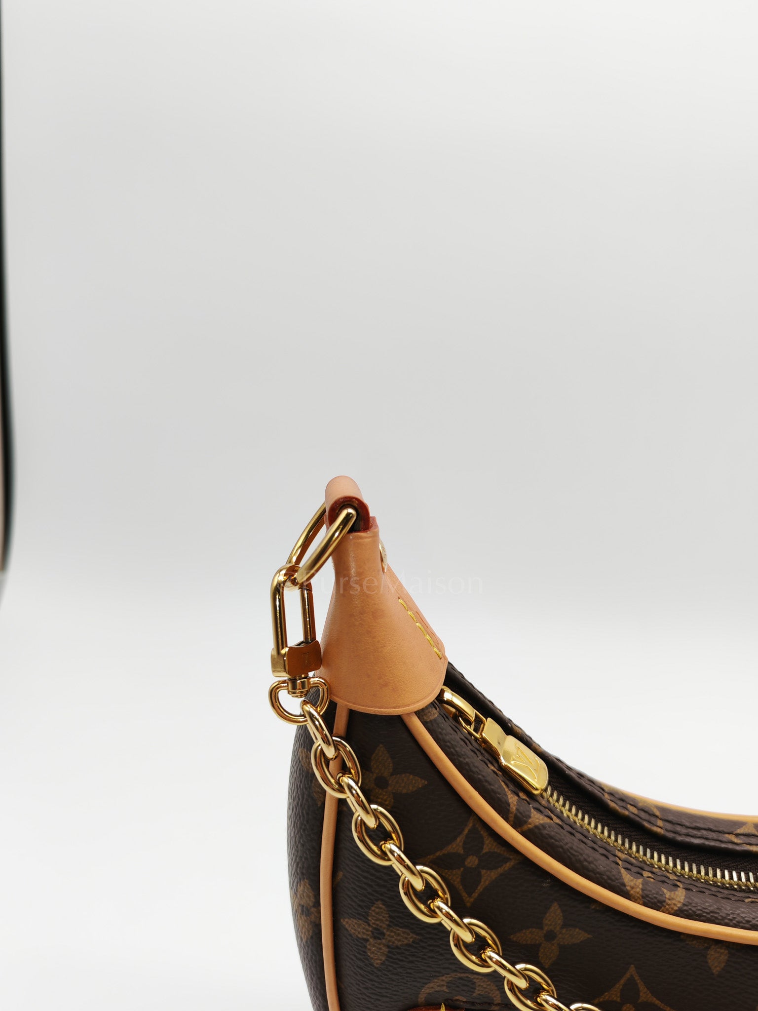 Loop Handbag in Monogram Canvas & Gold Hardware Microchip | Purse Maison Luxury Bags Shop