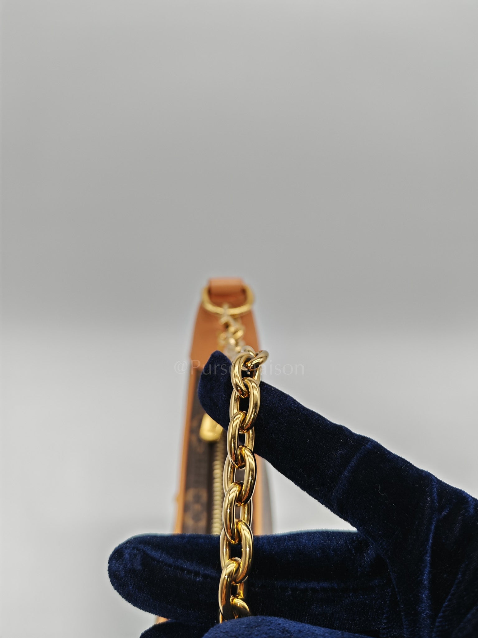 Loop Handbag in Monogram Canvas & Gold Hardware Microchip | Purse Maison Luxury Bags Shop