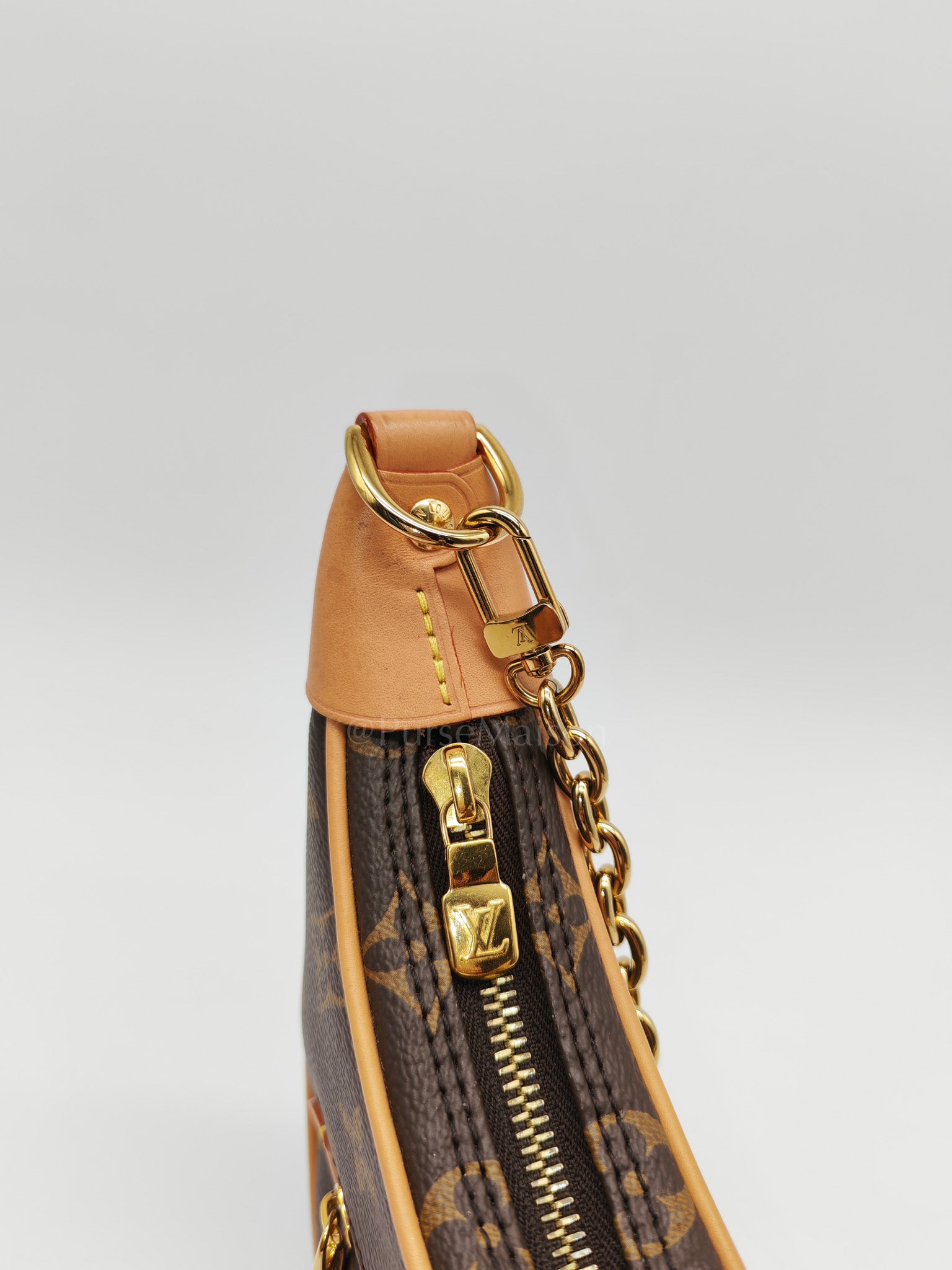 Loop Handbag in Monogram Canvas & Gold Hardware Microchip | Purse Maison Luxury Bags Shop
