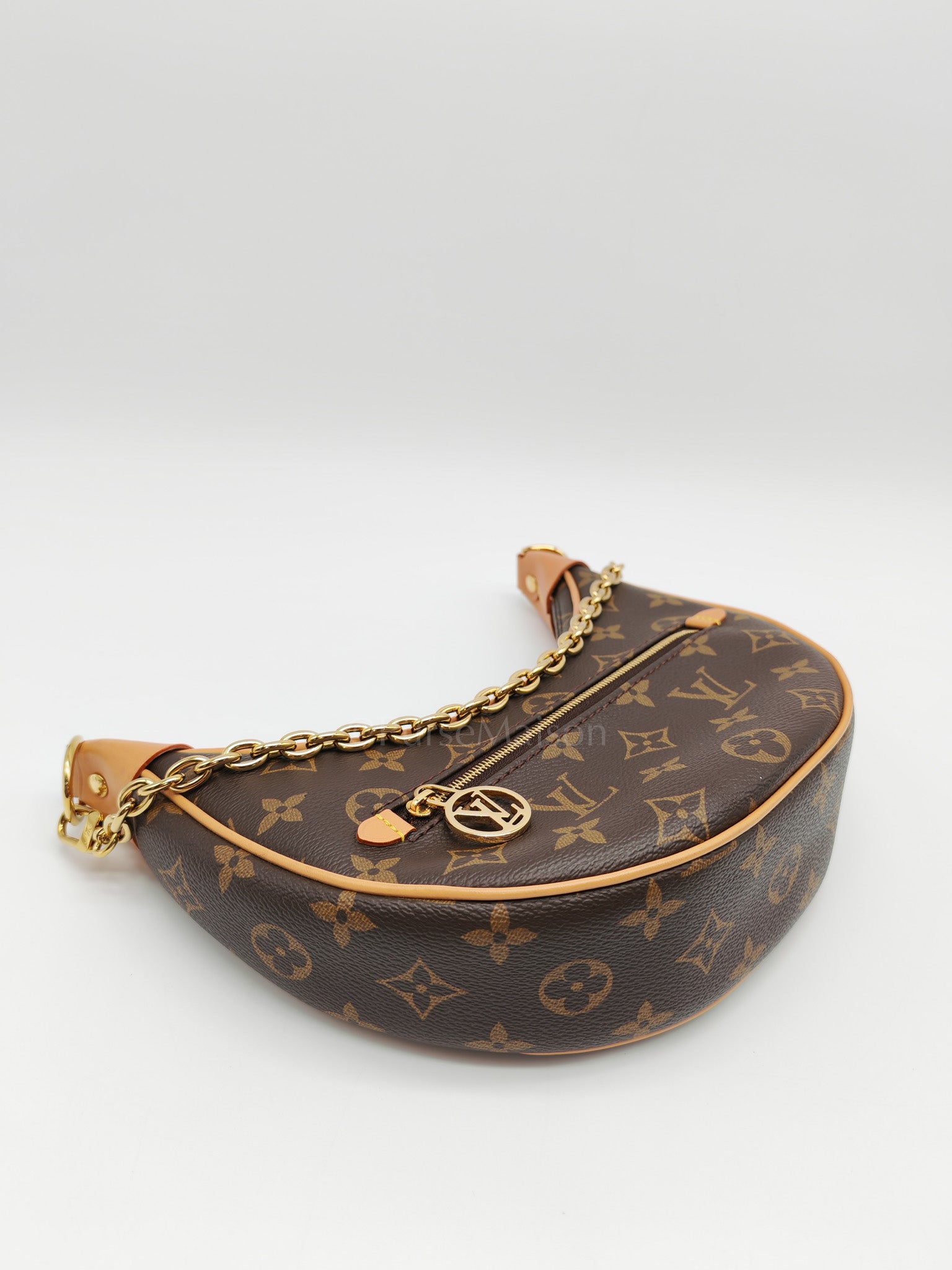 Loop Handbag in Monogram Canvas & Gold Hardware Microchip | Purse Maison Luxury Bags Shop