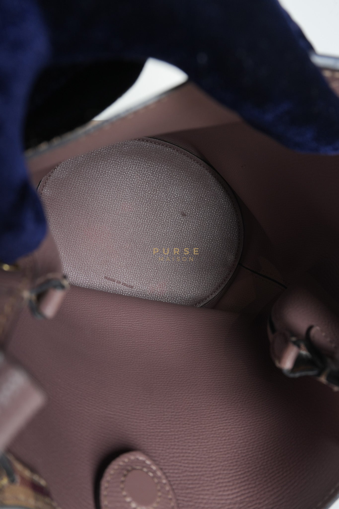 Lorne Small Haymarket Check Bucket Bag – Light Elderberry/Leather | Purse Maison Luxury Bags Shop