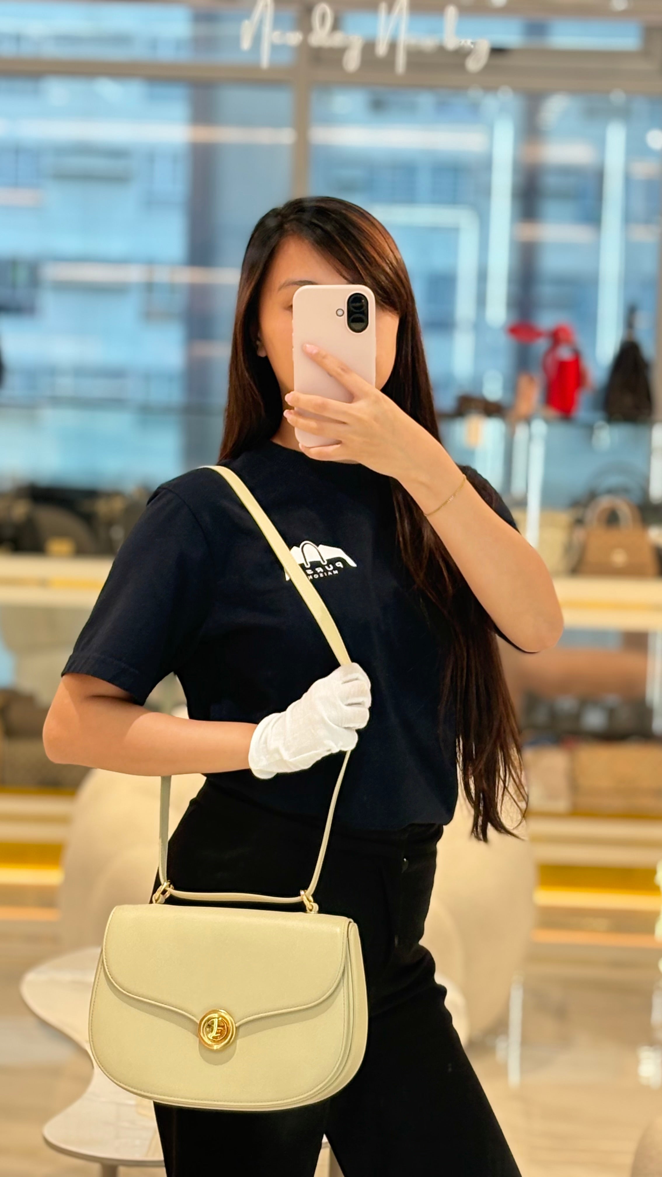 Loro Piana Bag Off White in Saddle Leather Crossbody Bag | Purse Maison Luxury Bags Shop