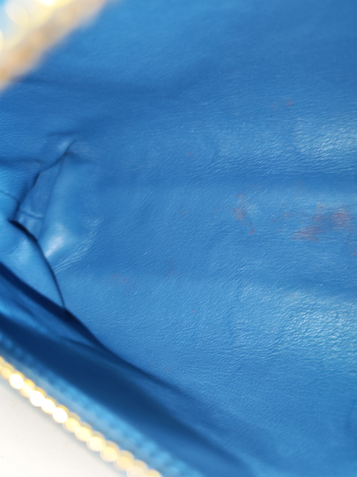 Loro Piana Extra Pocket L19 Bag in Blue Ostrich Leather (no strap) | Purse Maison Luxury Bags Shop