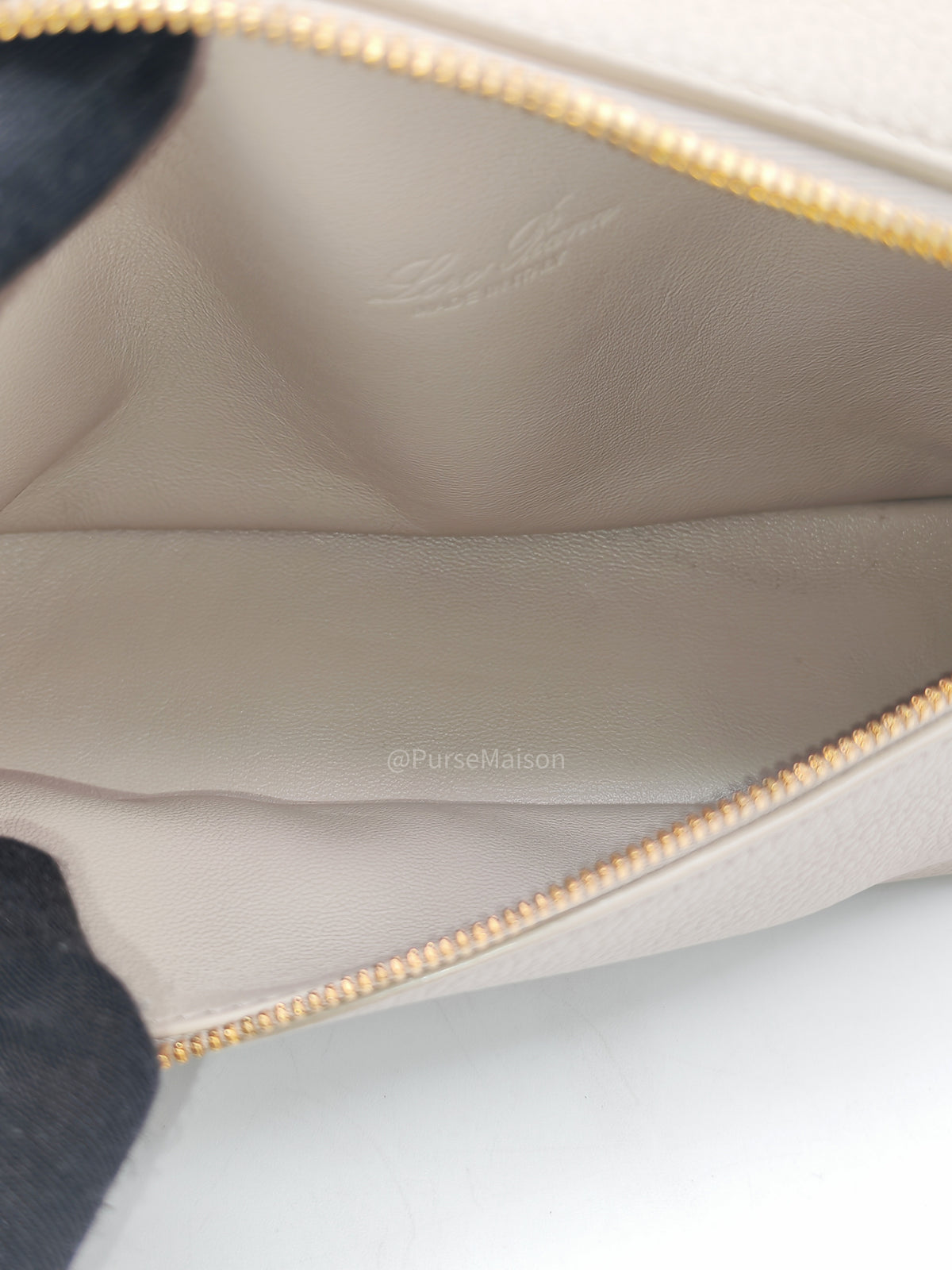 Loro Piana Extra Pocket L19 in Whisper White/Sun Gold Tender Calfskin Leather | Purse Maison Luxury Bags Shop