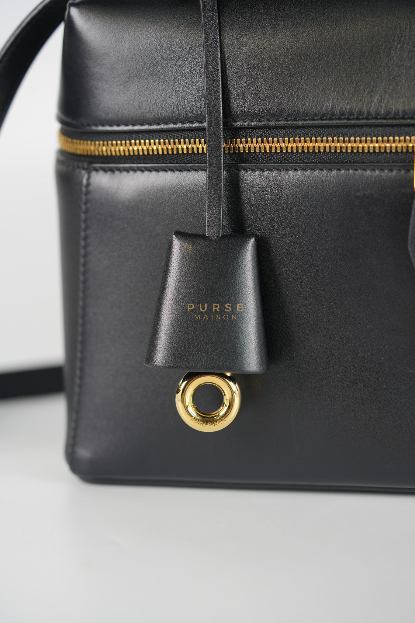 Loro Piana L27 Extra Bag in Saddle Leather and Gold Hardware | Purse Maison Luxury Bags Shop