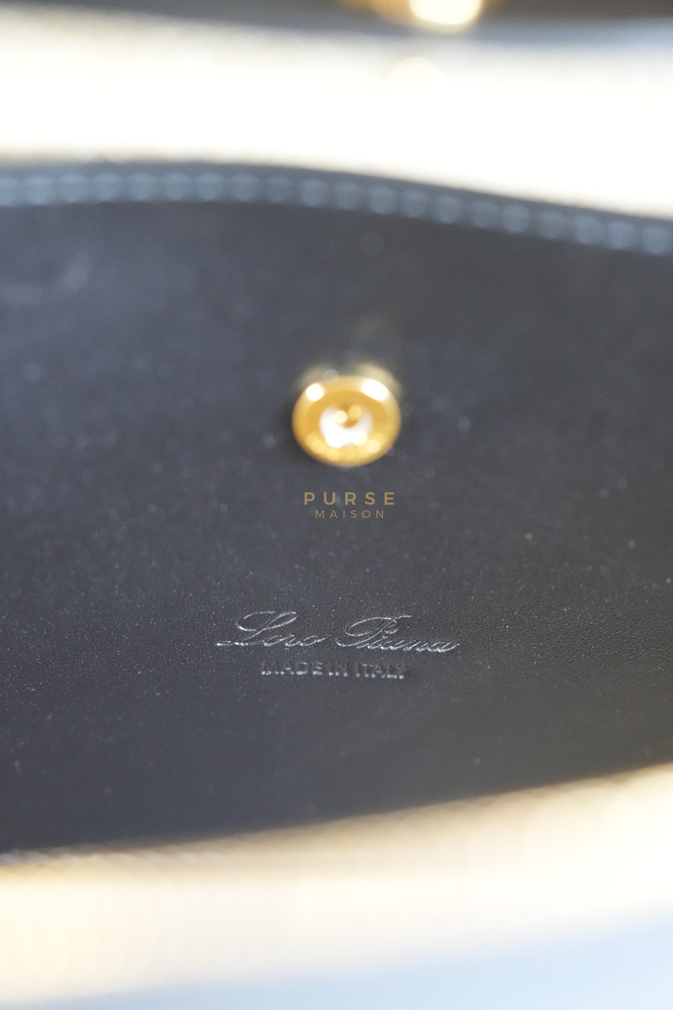 Loro Piana L27 Extra Bag in Saddle Leather and Gold Hardware | Purse Maison Luxury Bags Shop