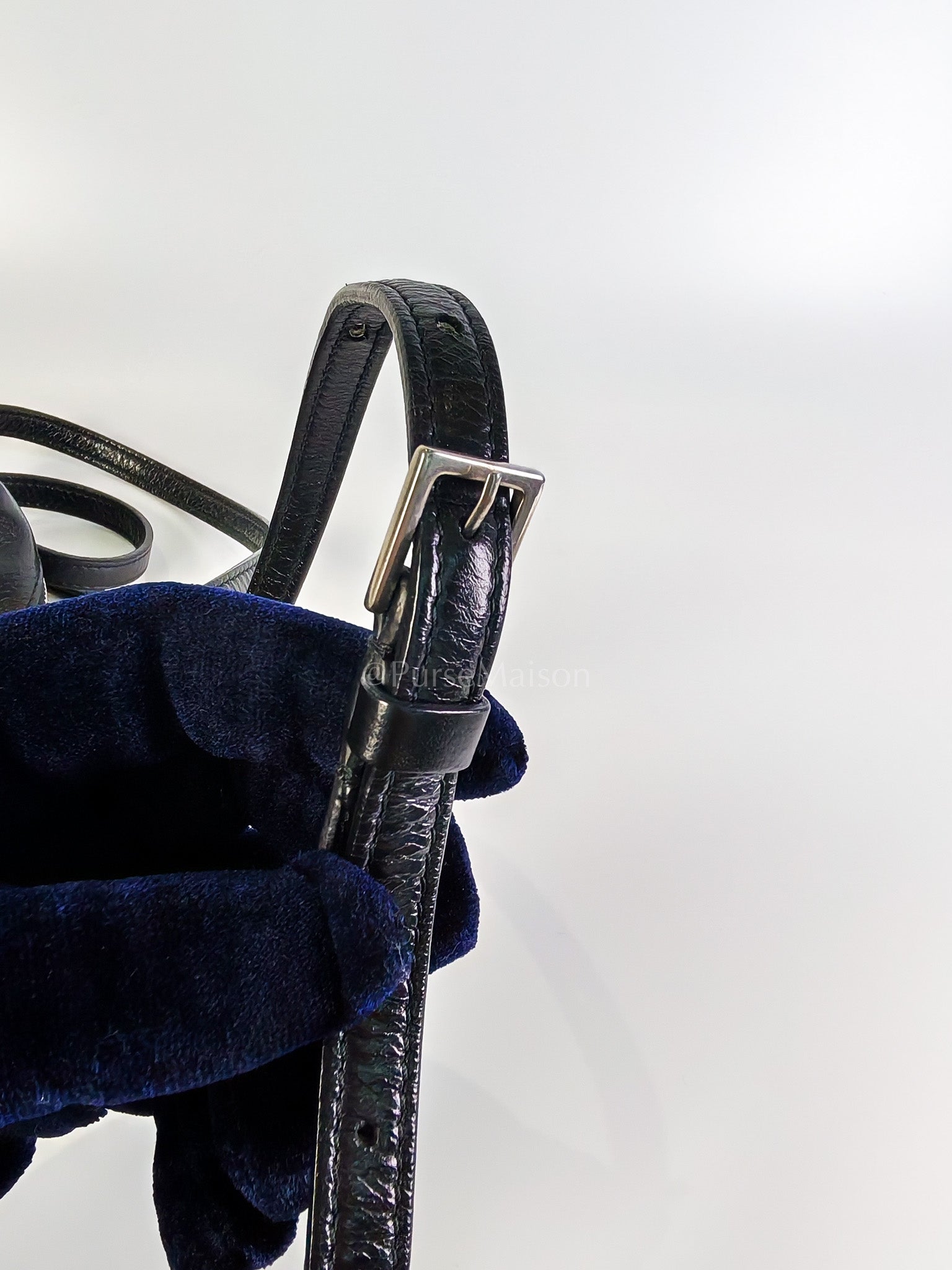 Lou Camera Bag in Black Chevron Quilted Leather & Silver Hardware | Purse Maison Luxury Bags Shop