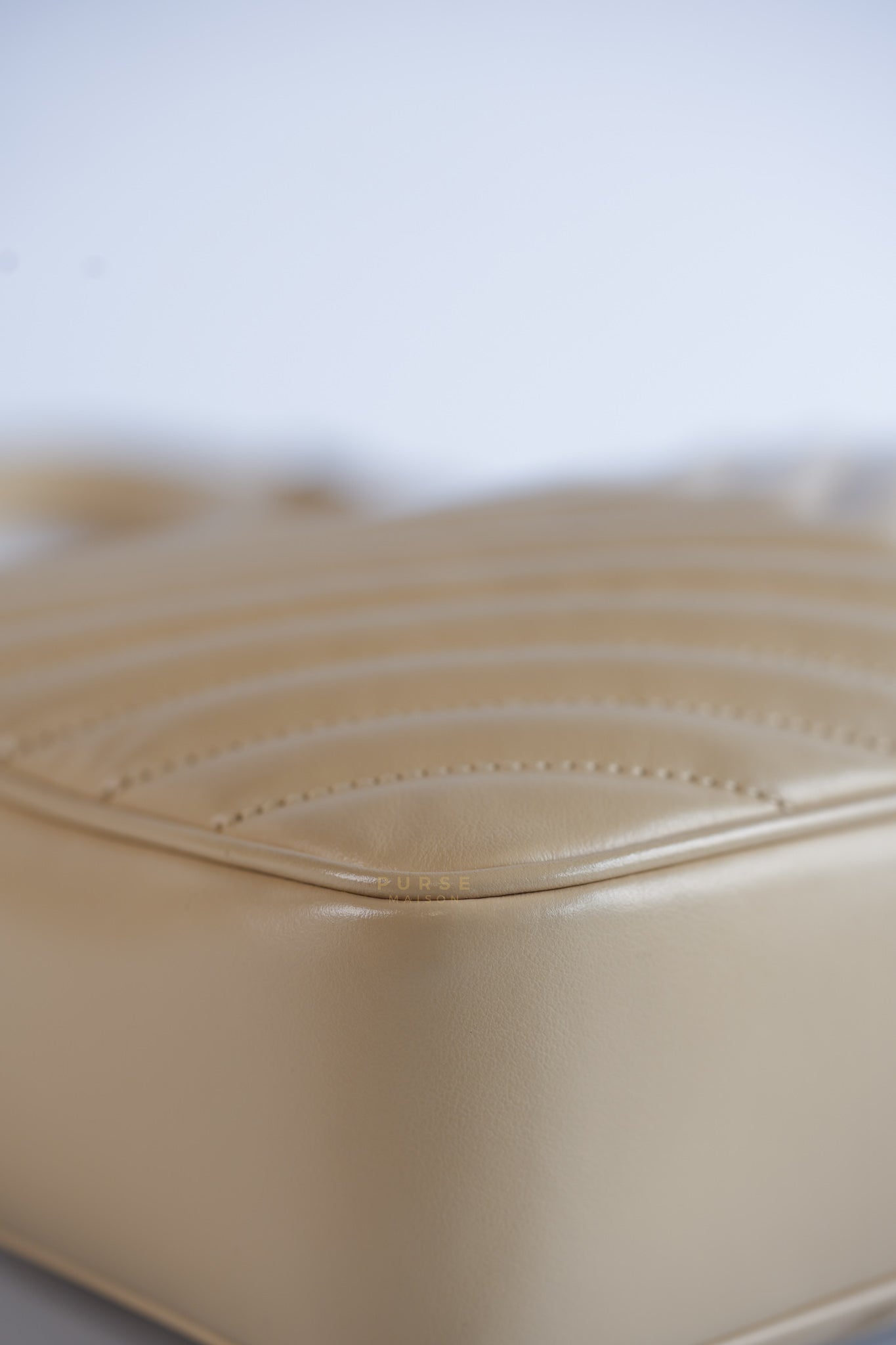 Lou Camera Bag in Cream Quilted Leather | Purse Maison Luxury Bags Shop