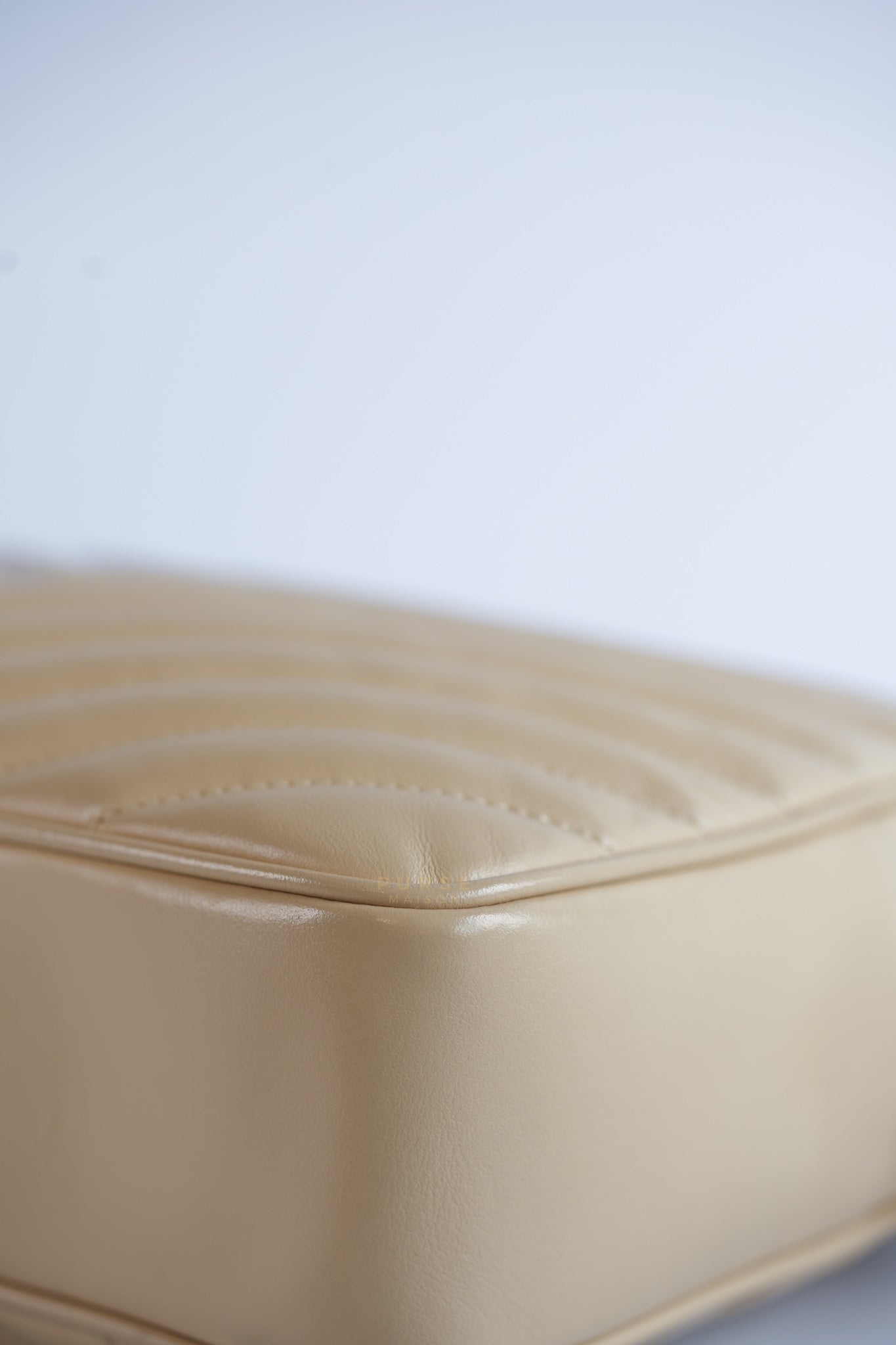 Lou Camera Bag in Cream Quilted Leather | Purse Maison Luxury Bags Shop