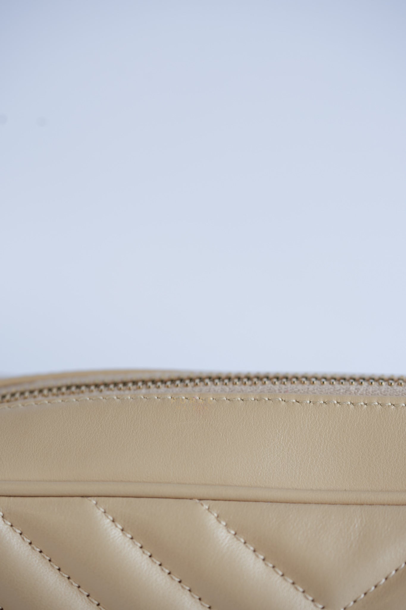 Lou Camera Bag in Cream Quilted Leather | Purse Maison Luxury Bags Shop