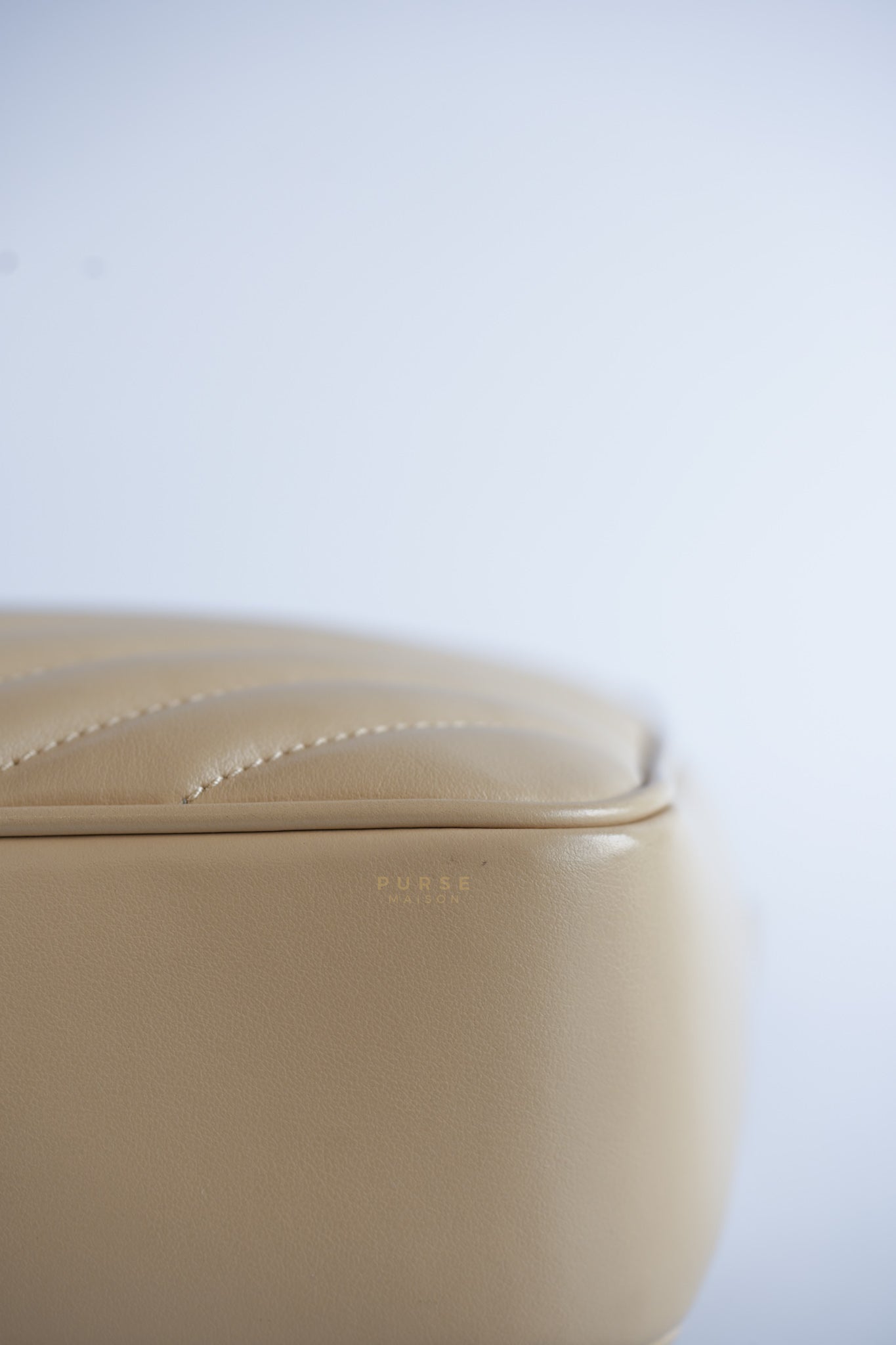 Lou Camera Bag in Cream Quilted Leather | Purse Maison Luxury Bags Shop
