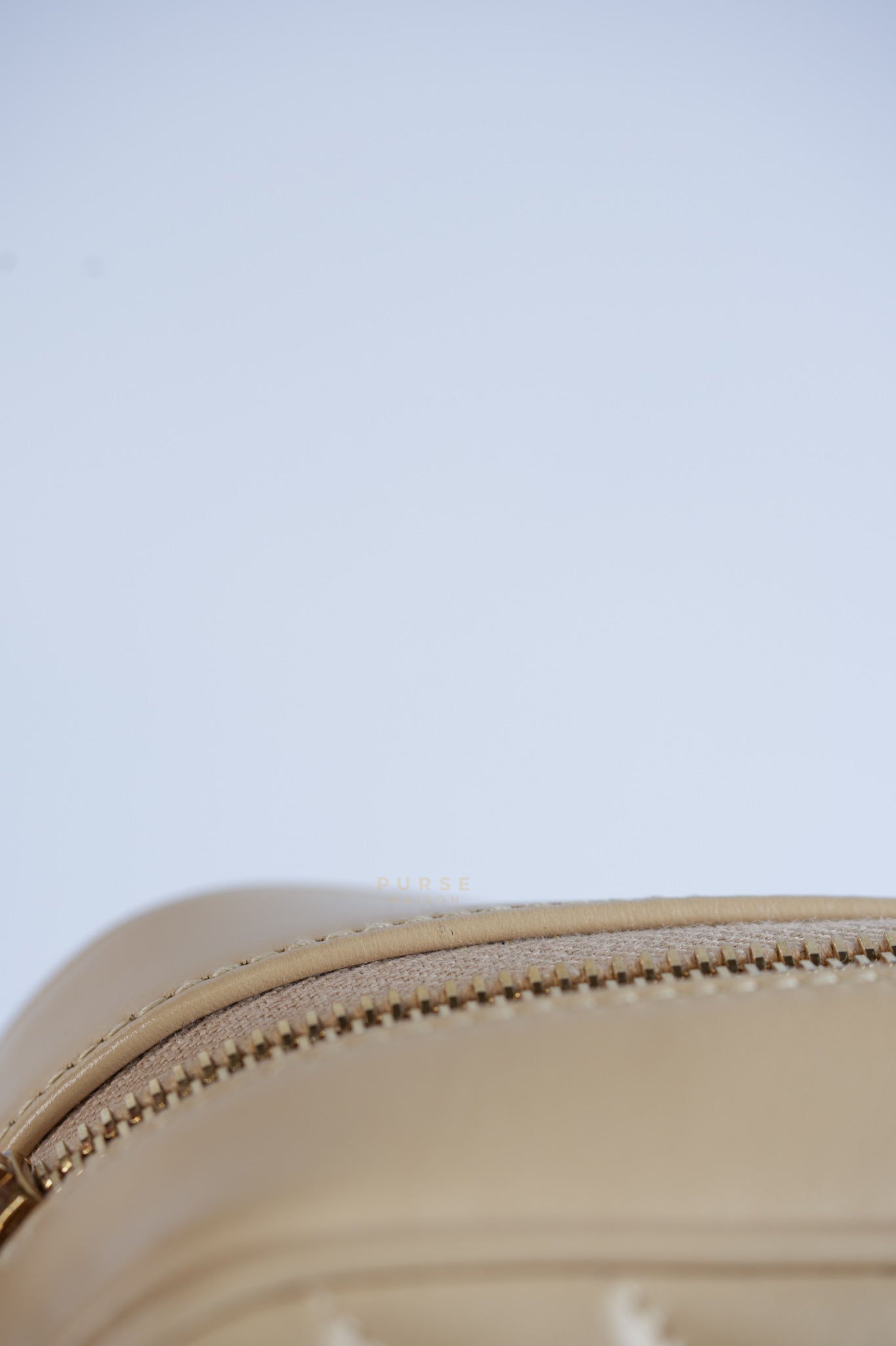 Lou Camera Bag in Cream Quilted Leather | Purse Maison Luxury Bags Shop