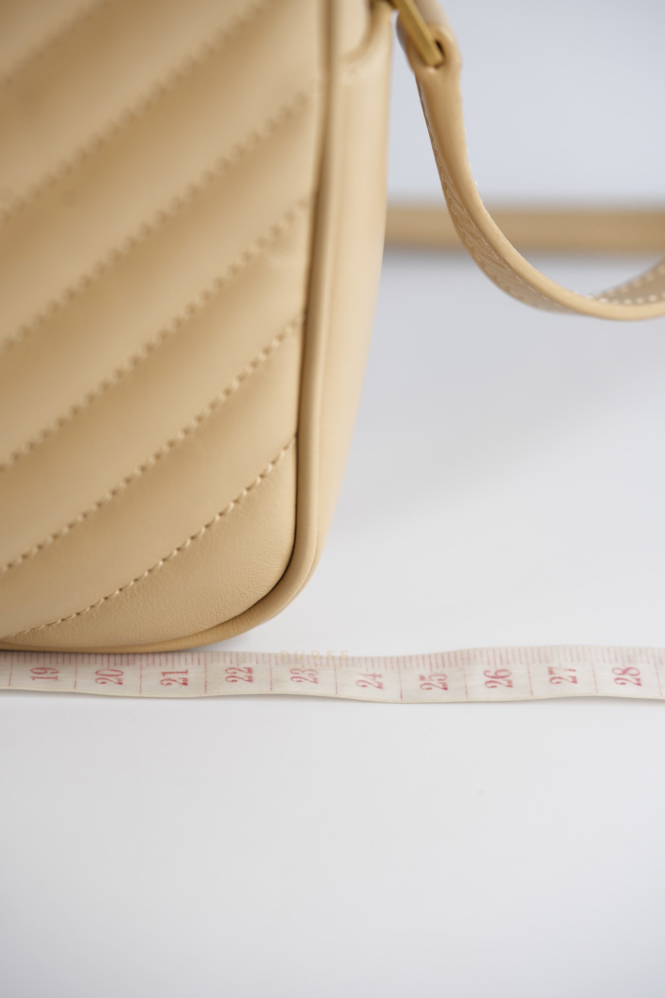 Lou Camera Bag in Cream Quilted Leather | Purse Maison Luxury Bags Shop