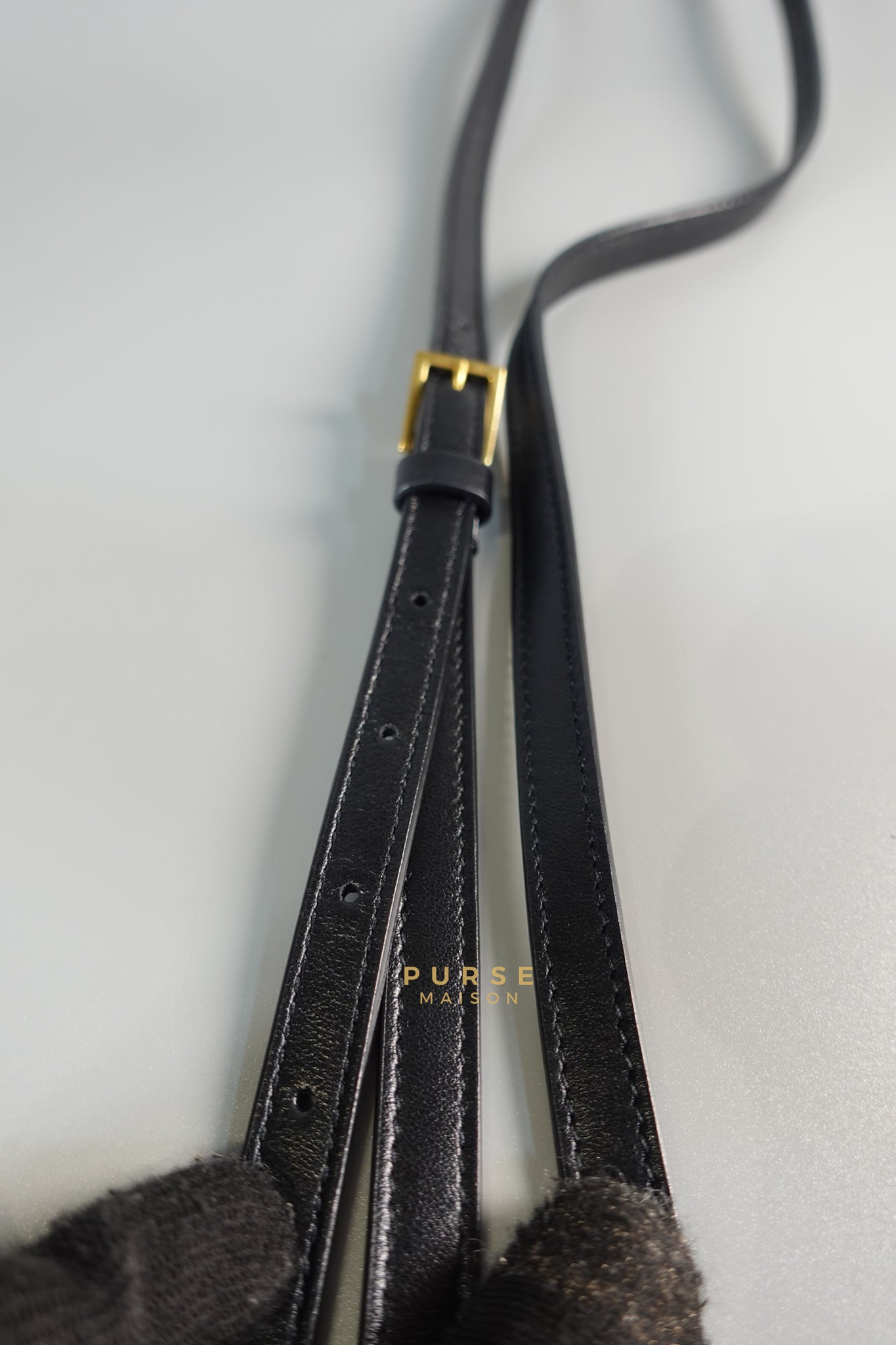 Lou Camera Bag Noir Chevron Leather | Purse Maison Luxury Bags Shop