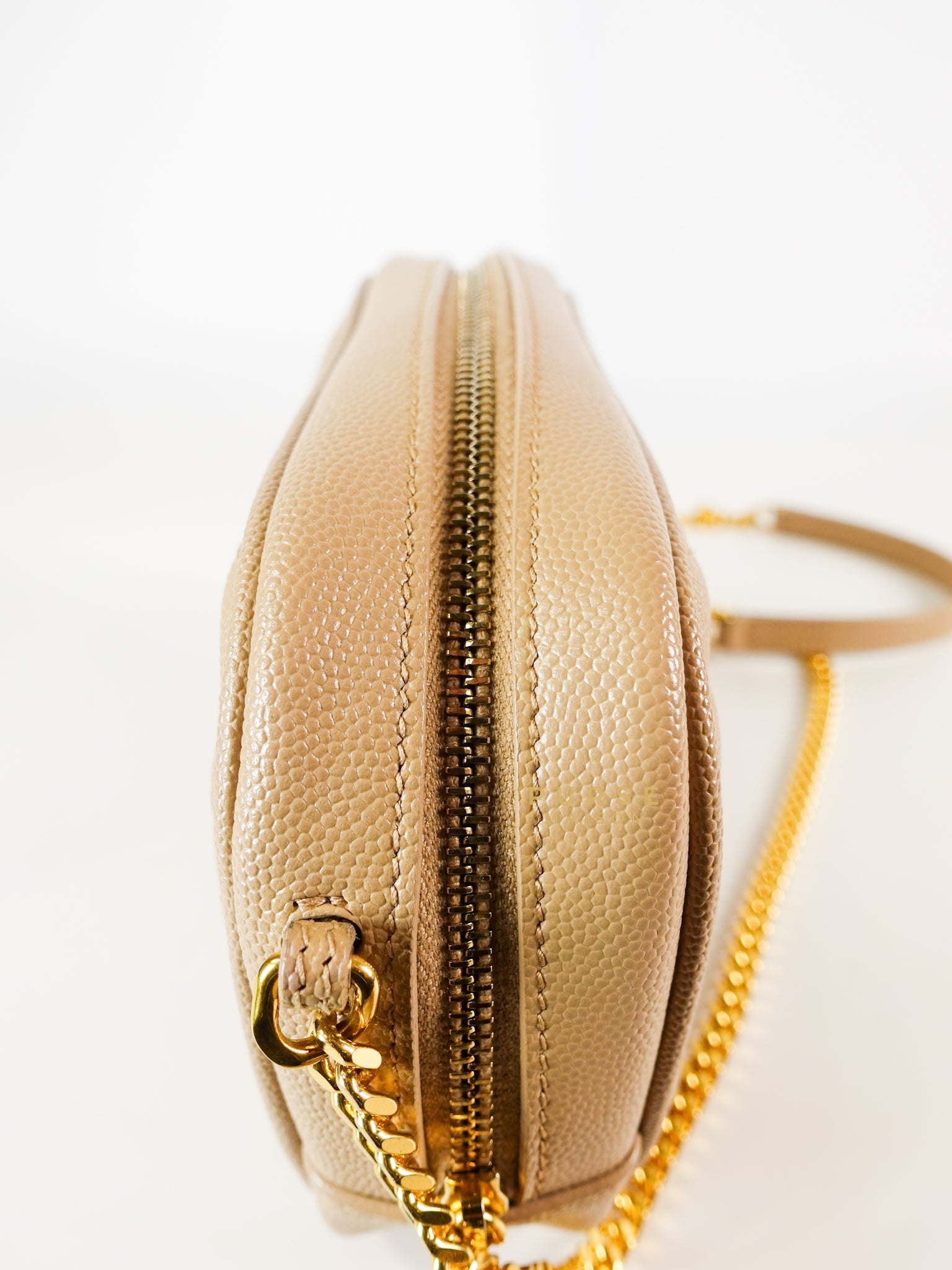 Lou Mini Beige Chain Bag Gold Hardware | Purse Maison Luxury Bags Shop