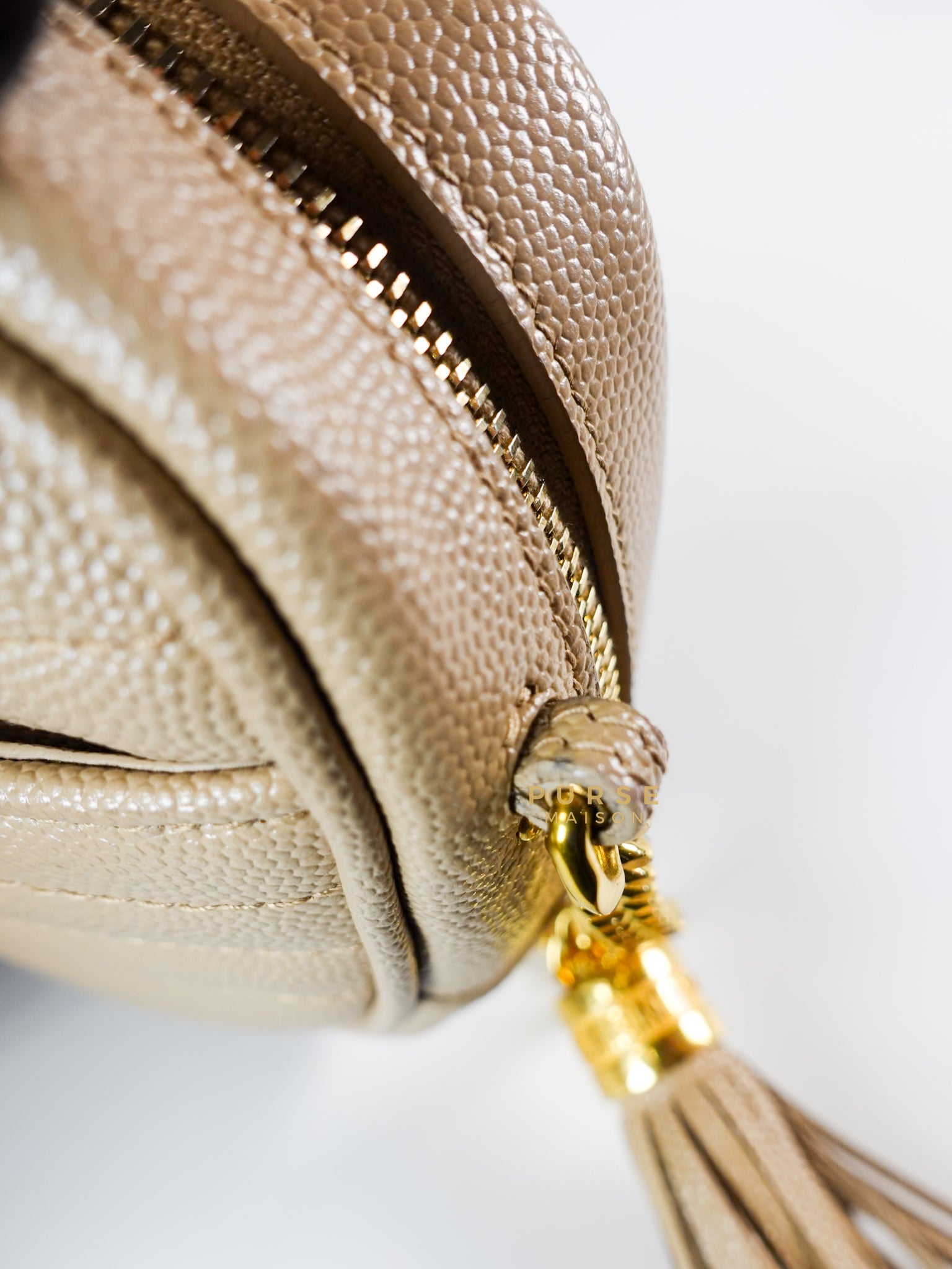 Lou Mini Beige Chain Bag Gold Hardware | Purse Maison Luxury Bags Shop