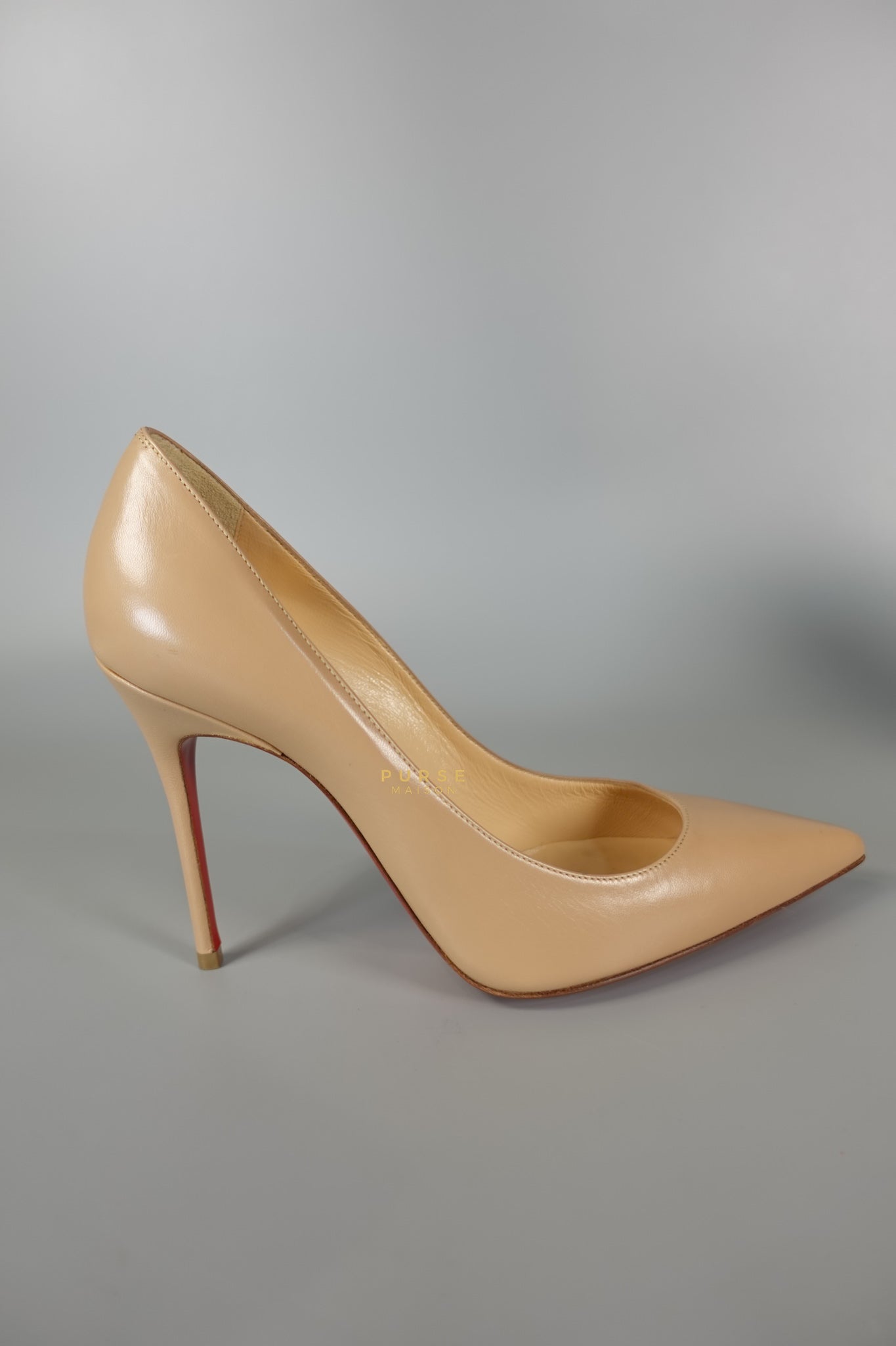 Louboutin So Kate Beige Leather Heels (Size 35.5EU 22.5cm) |