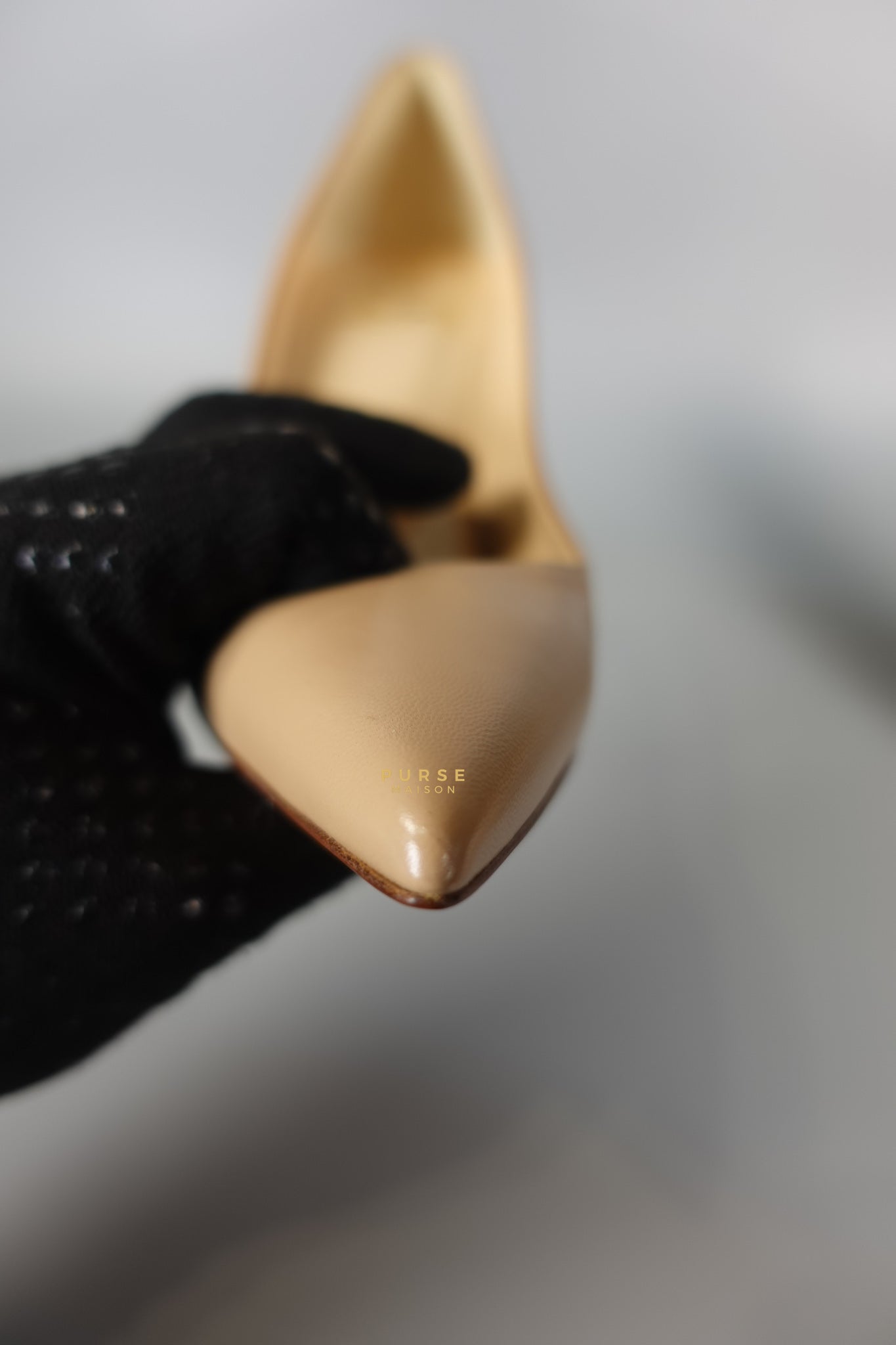 クリスチャンルブタン ハイヒール パンプス ベージュ　35 22cm Christian Louboutin クリスチャンルブタン ポインテッドトゥ